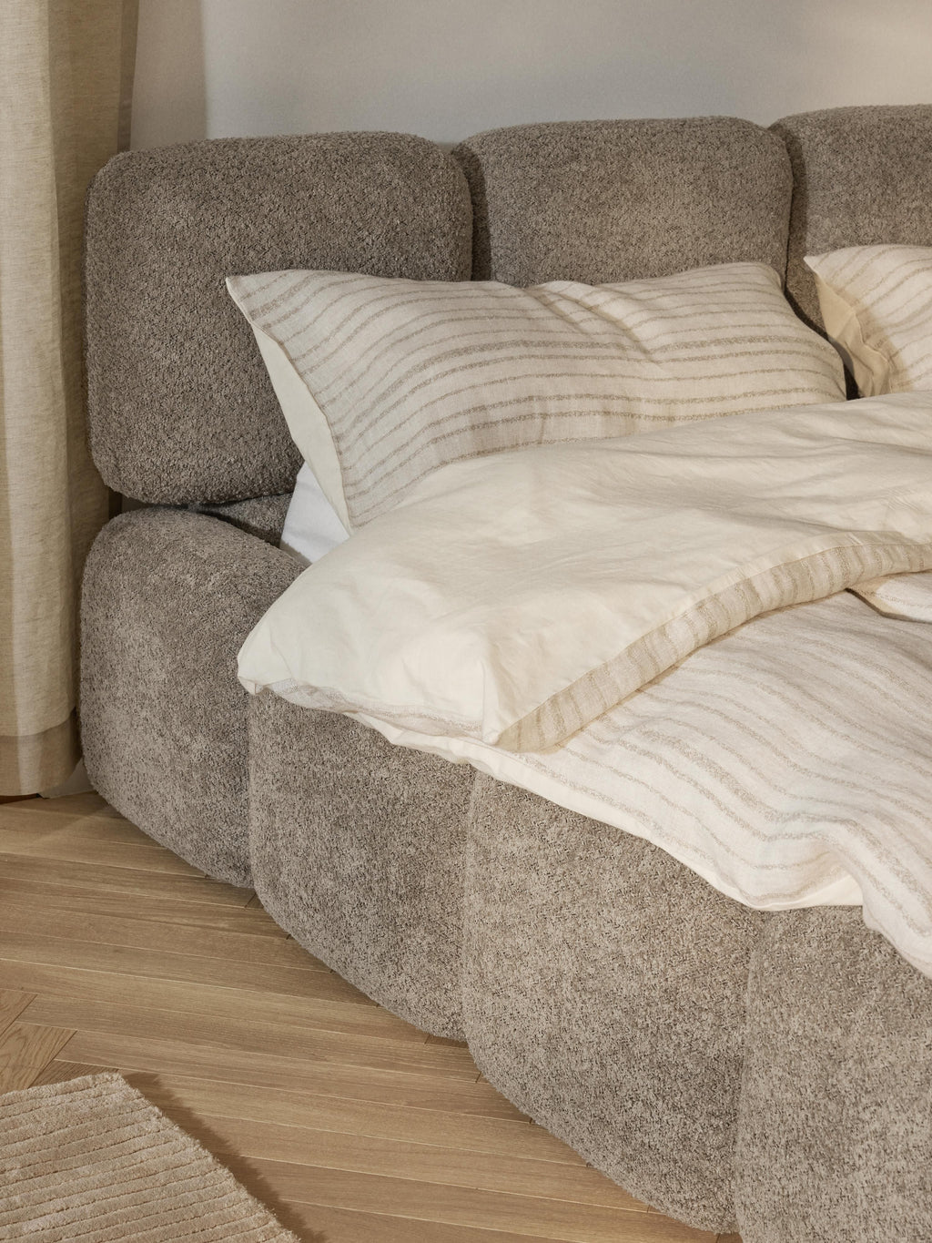 Tayla Upholstered Teddy Bouclé Bed