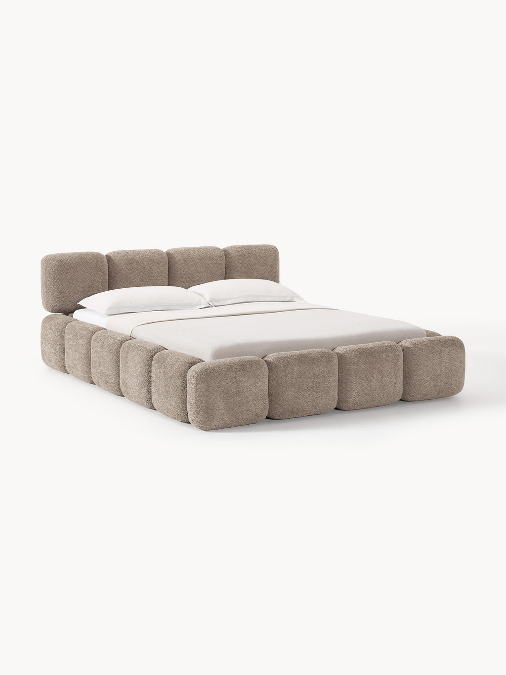 Tayla Upholstered Teddy Bouclé Bed