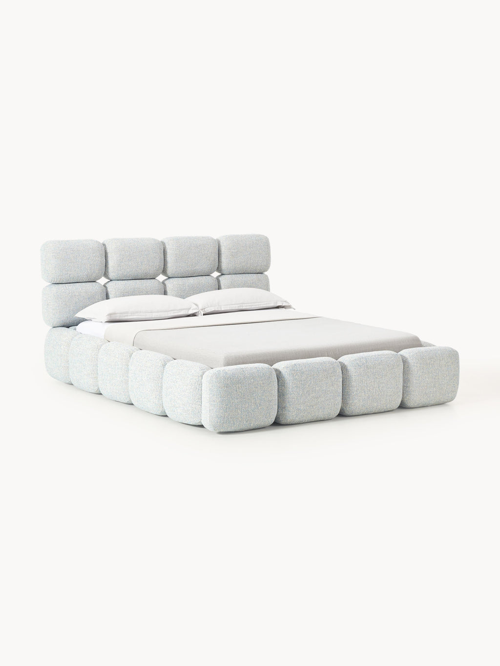 Gallery image 1 - Upholstered Bouclé Bed Tayla