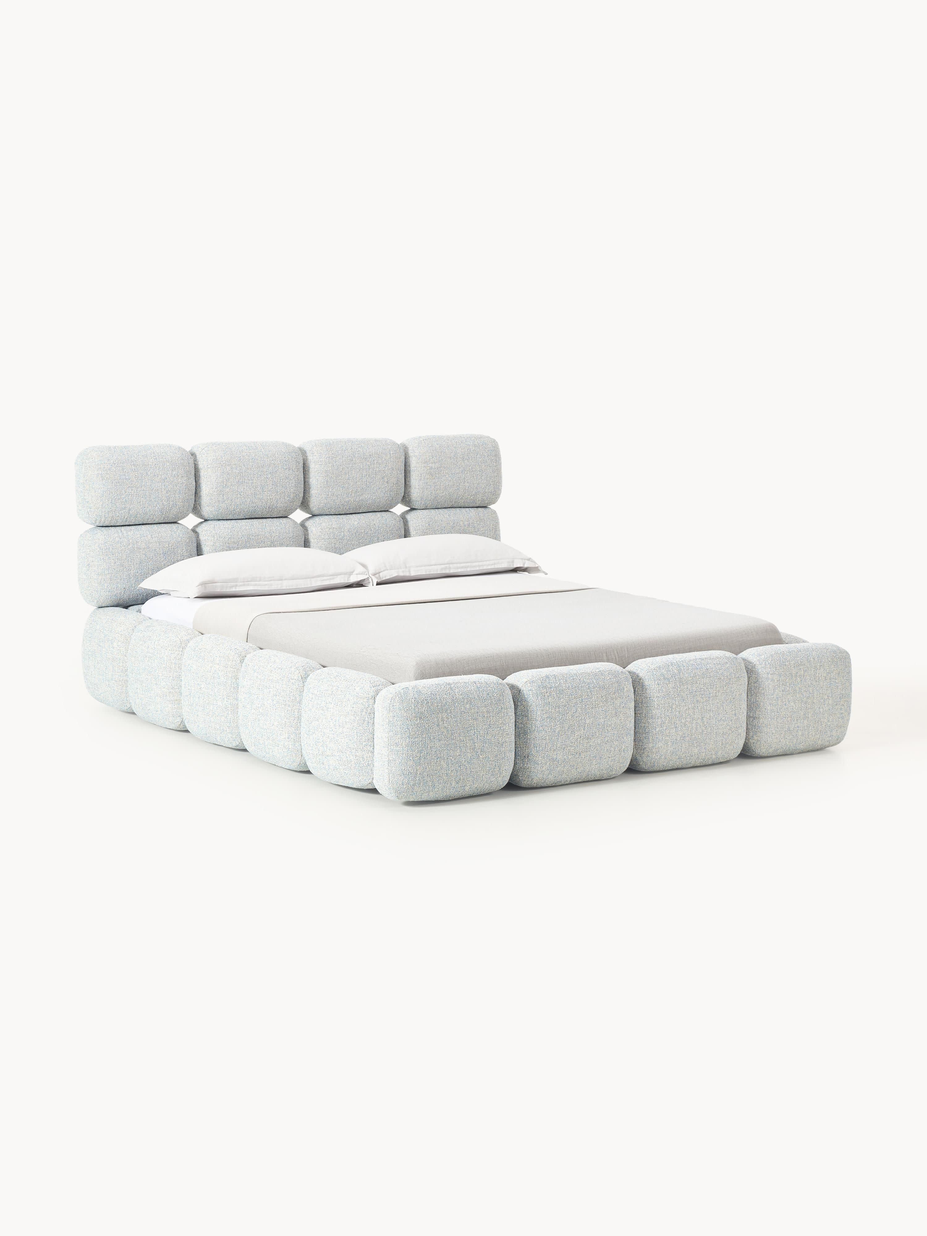 Gallery image 1 - Upholstered Bouclé Bed Tayla