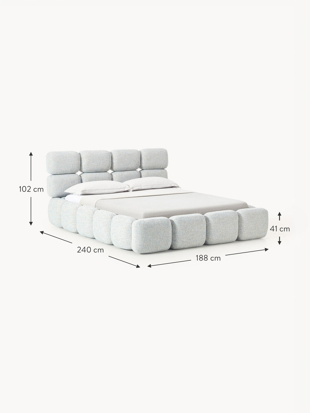 Tayla Upholstered Bouclé Bed