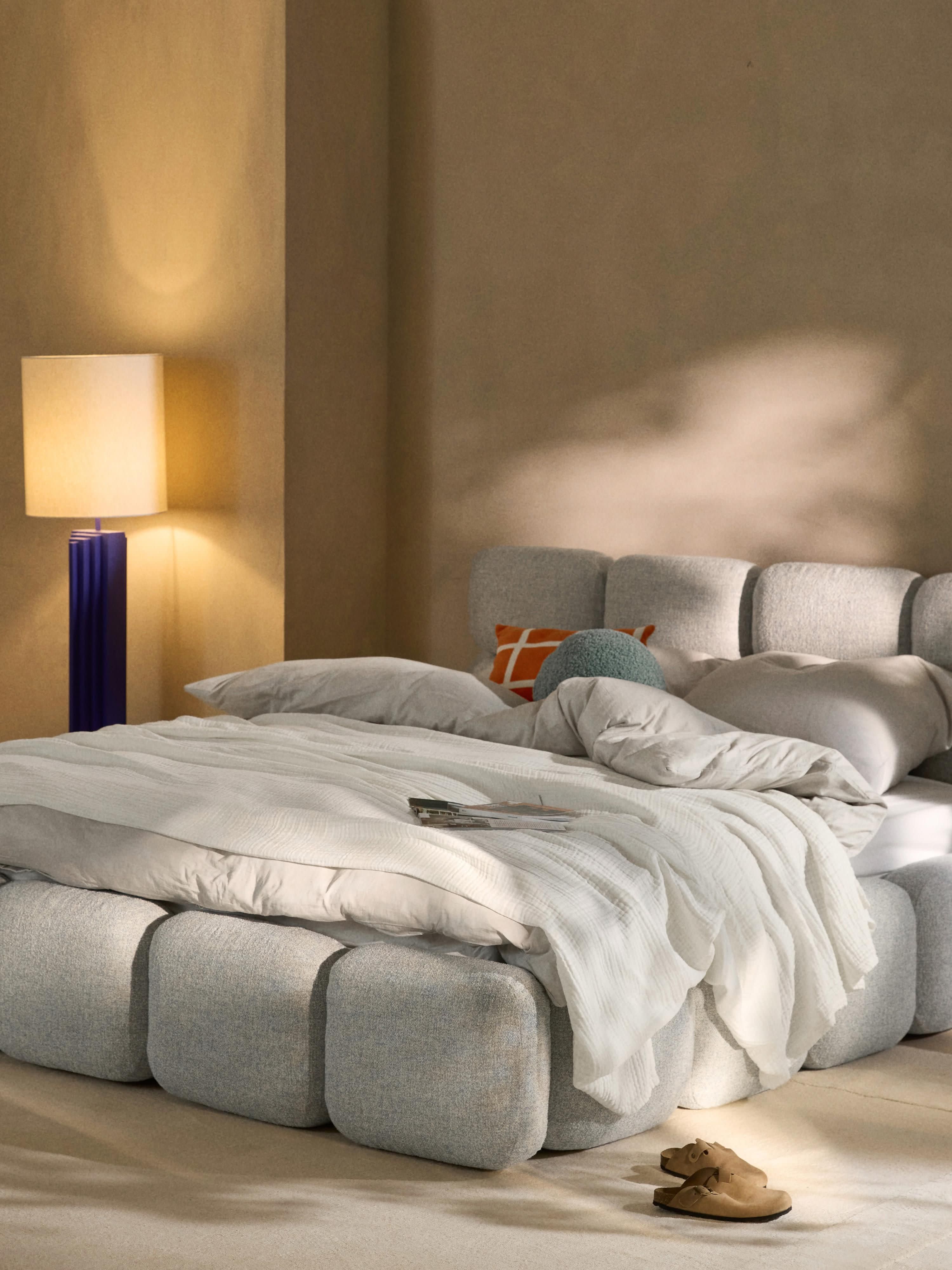 Tayla Upholstered Bouclé Bed