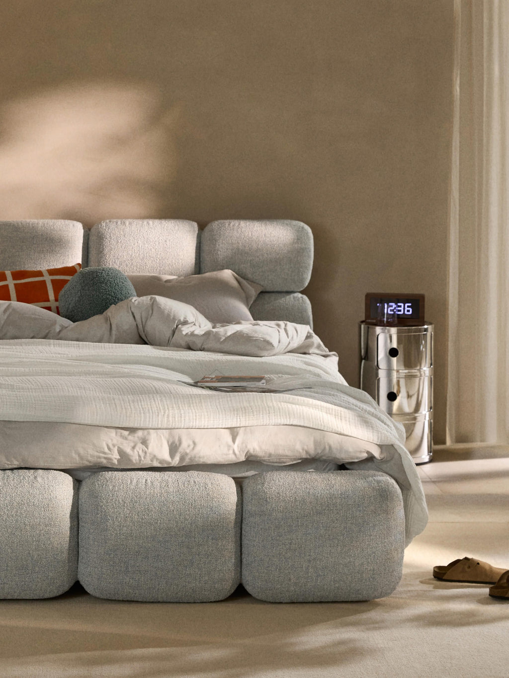 Tayla Upholstered Bouclé Bed