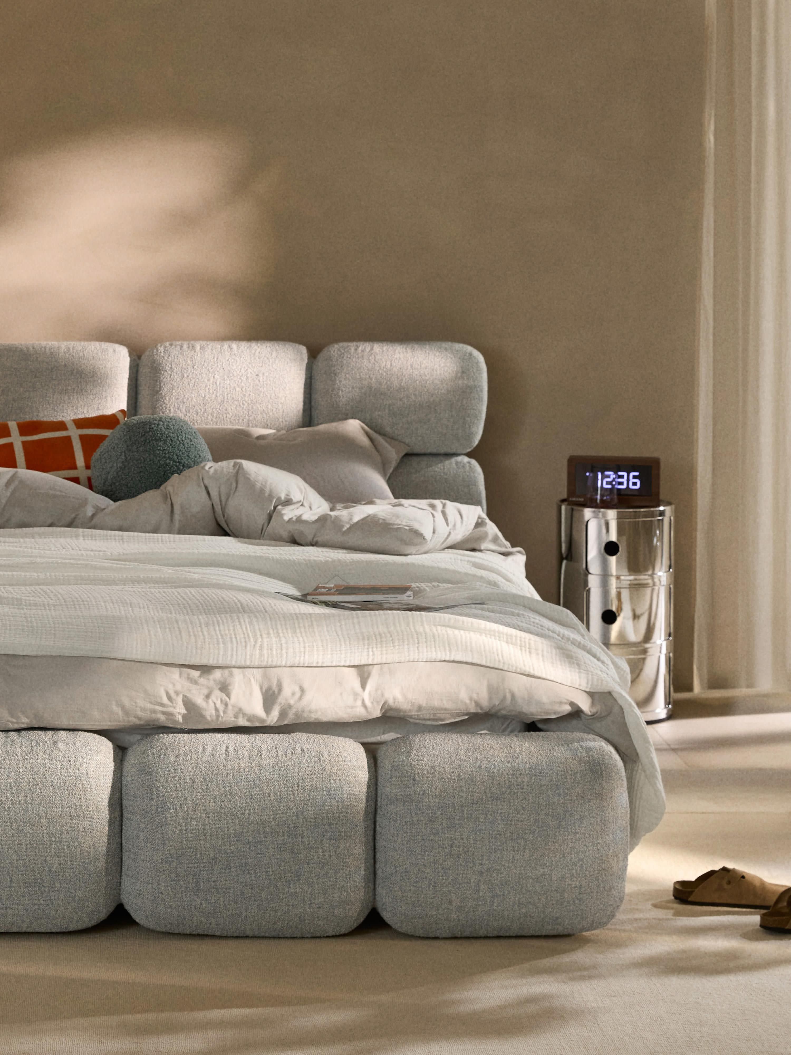 Tayla Upholstered Bouclé Bed