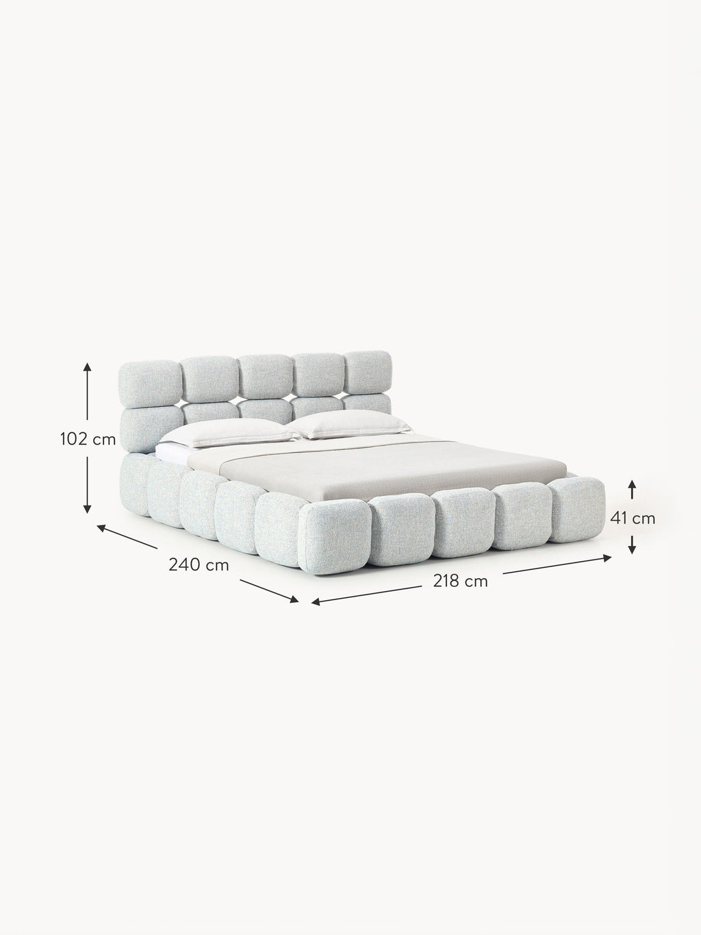 Tayla Upholstered Bouclé Bed