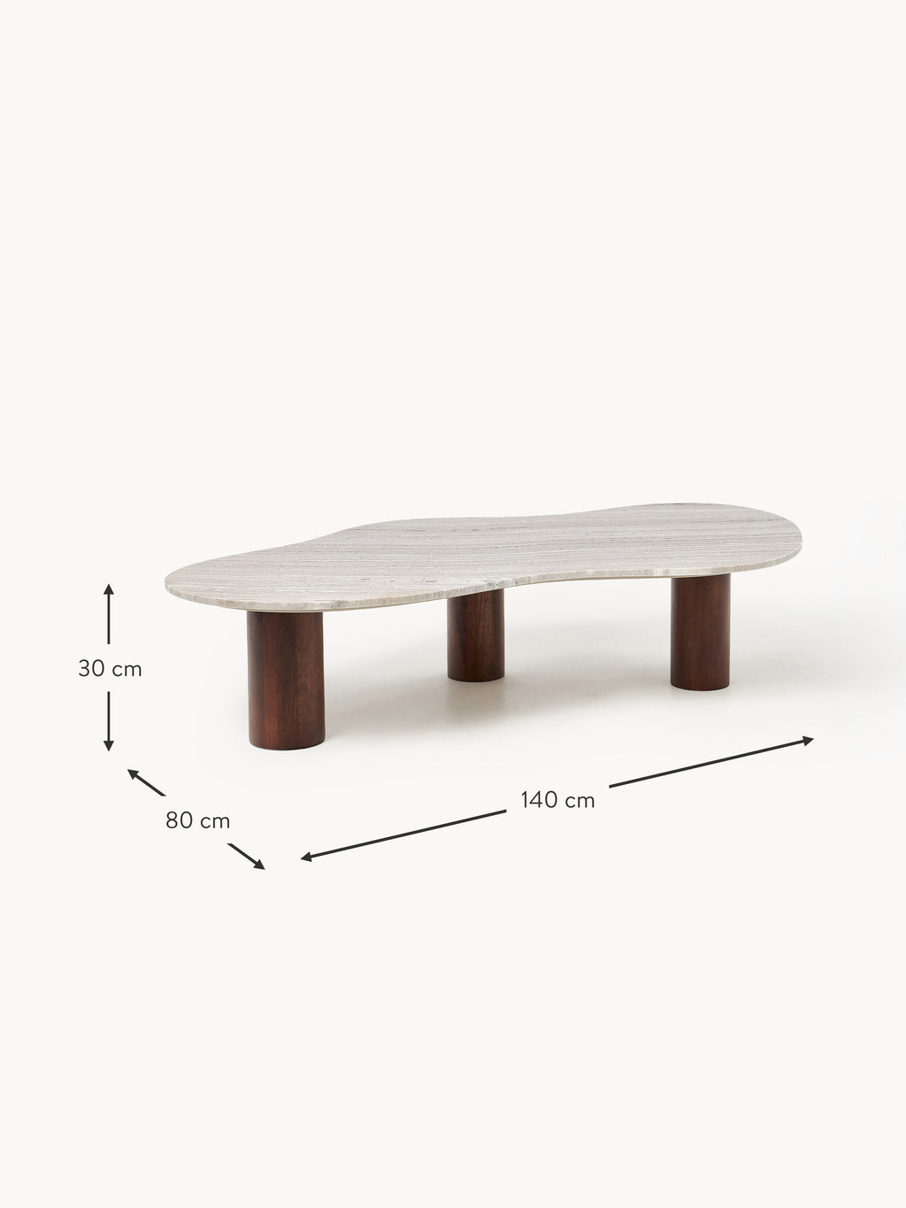 Naruto Organic-Shaped Marble Coffee Table