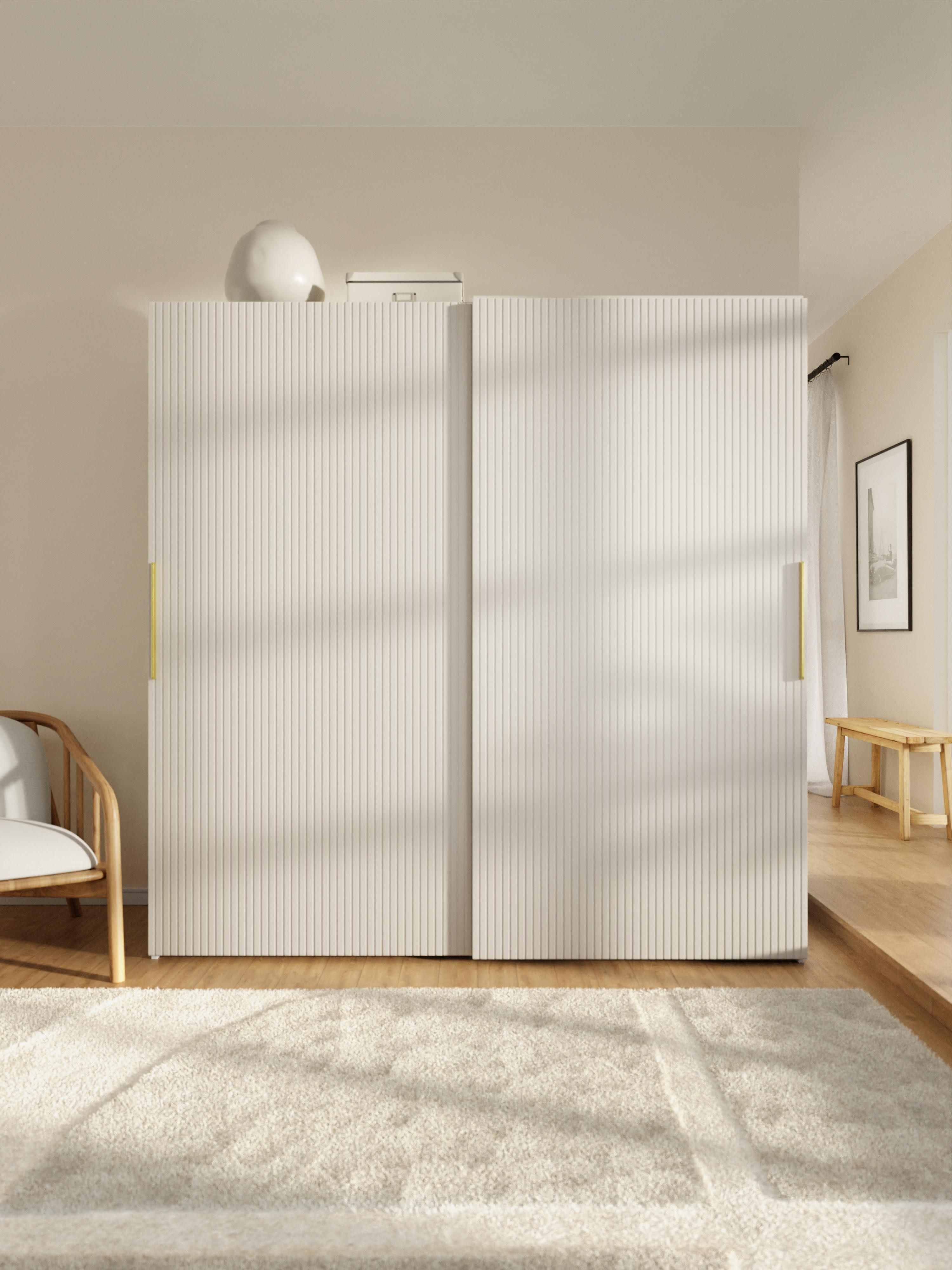 Simone Modular Sliding Door Wardrobe, 200 cm Wide, in various sizes