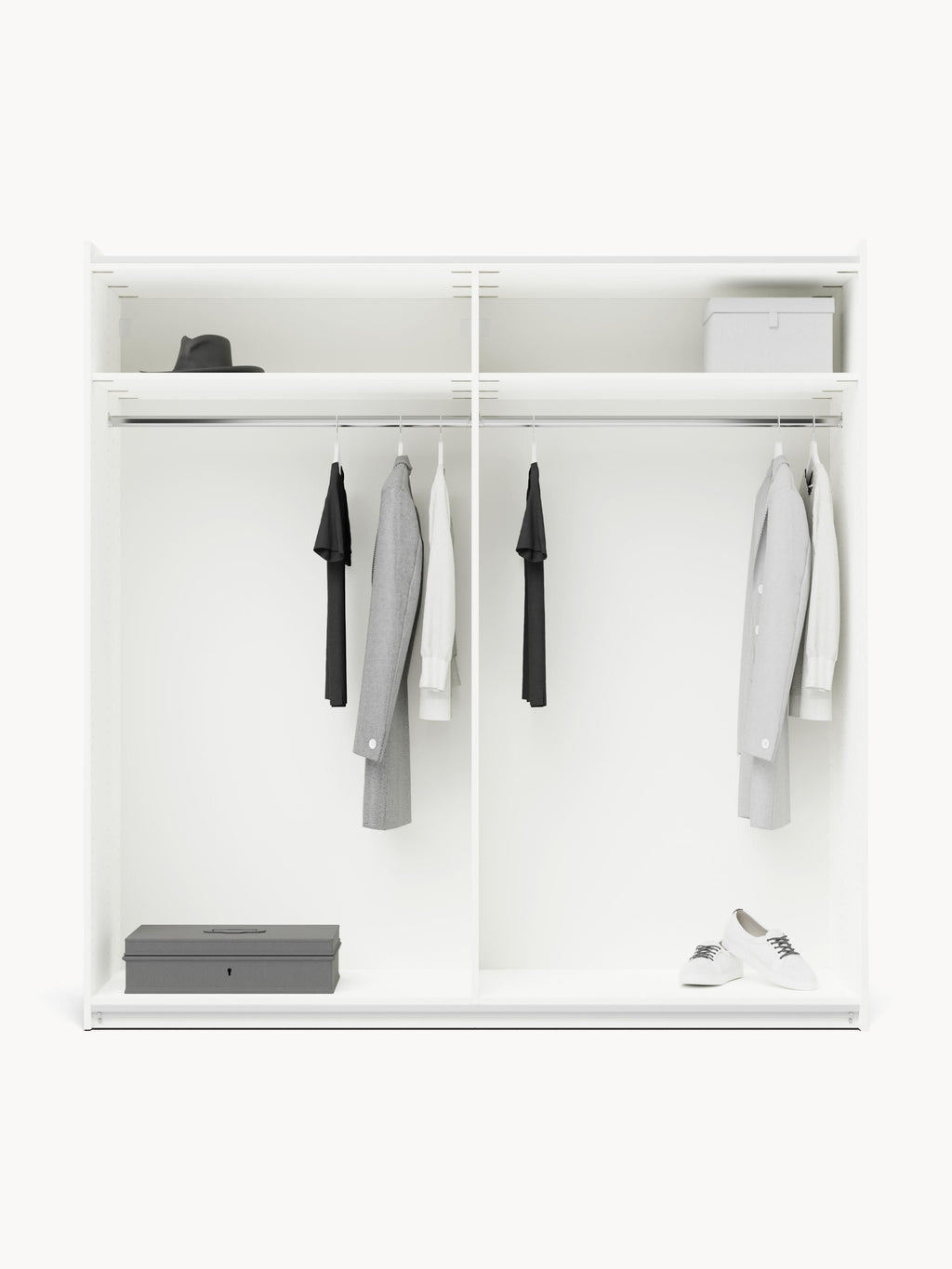Simone Modular Sliding Door Wardrobe, 200 cm Wide, in various sizes