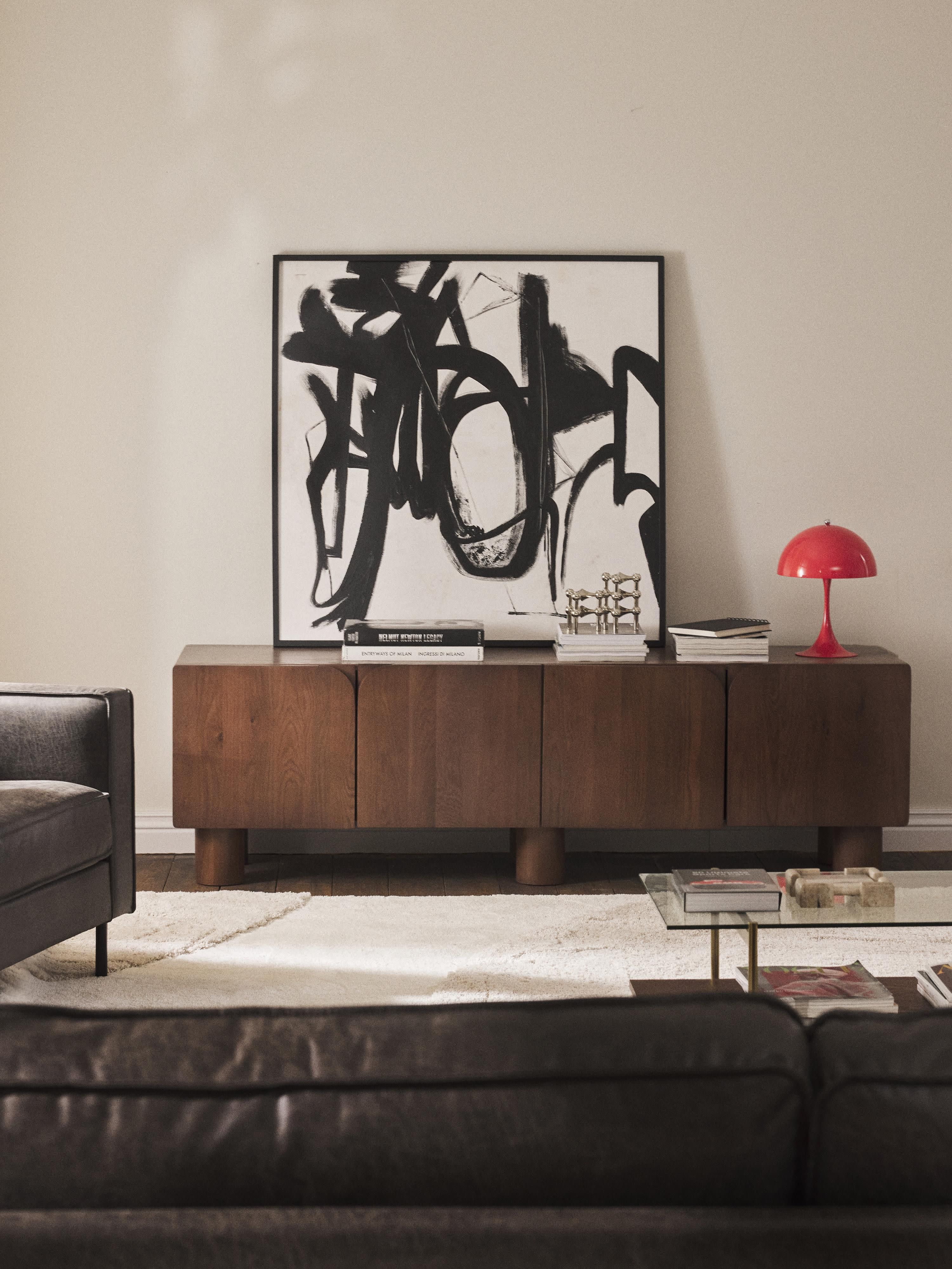 Cadi Oak Wood TV Lowboard