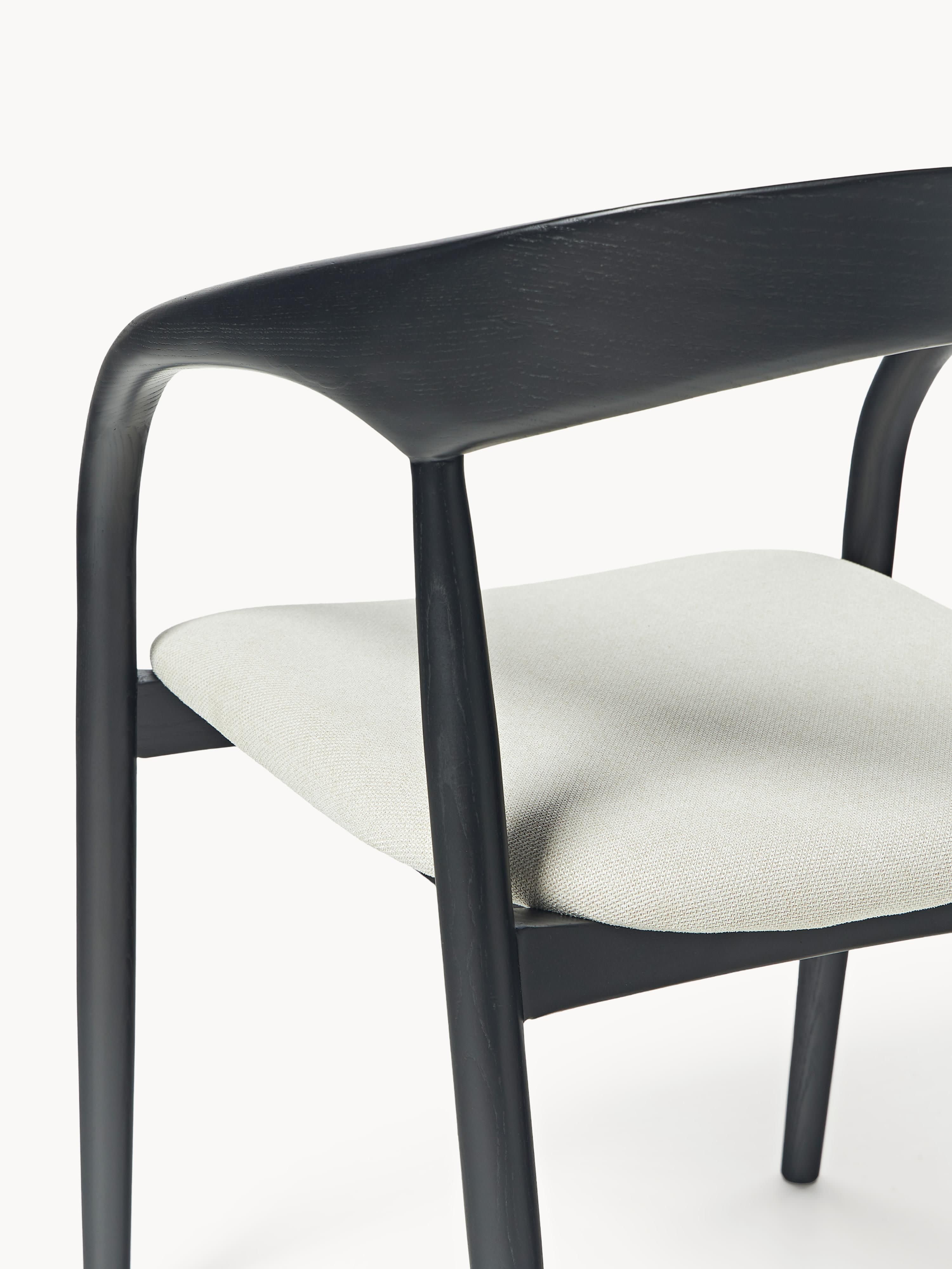 Camille Ash Wood Dining Chair with Seat Cushion