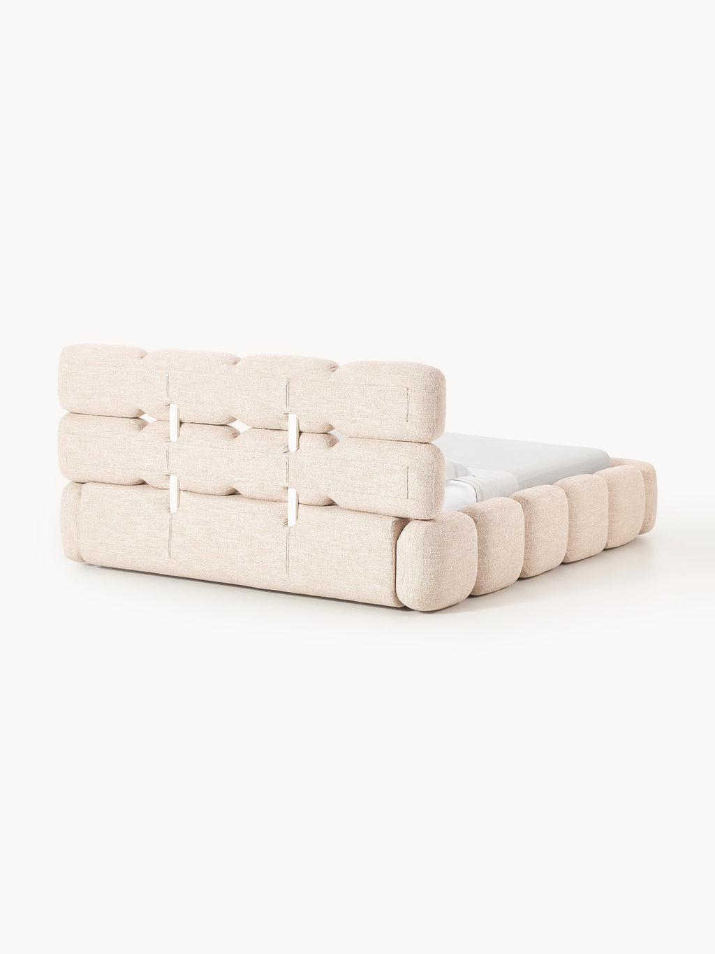 Tayla Upholstered Bouclé Bed with Storage Space