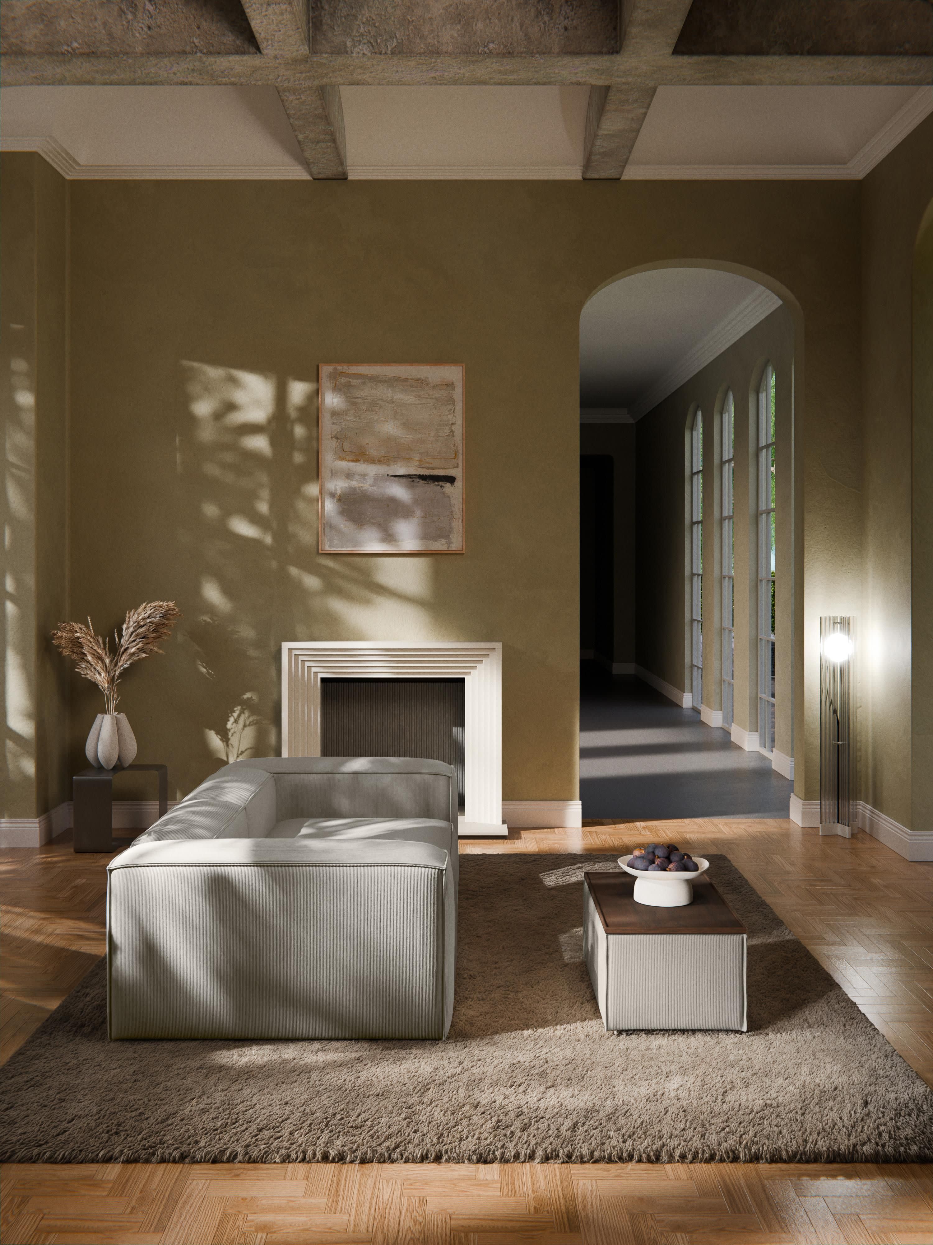 Lennon Corduroy Ottoman with Storage