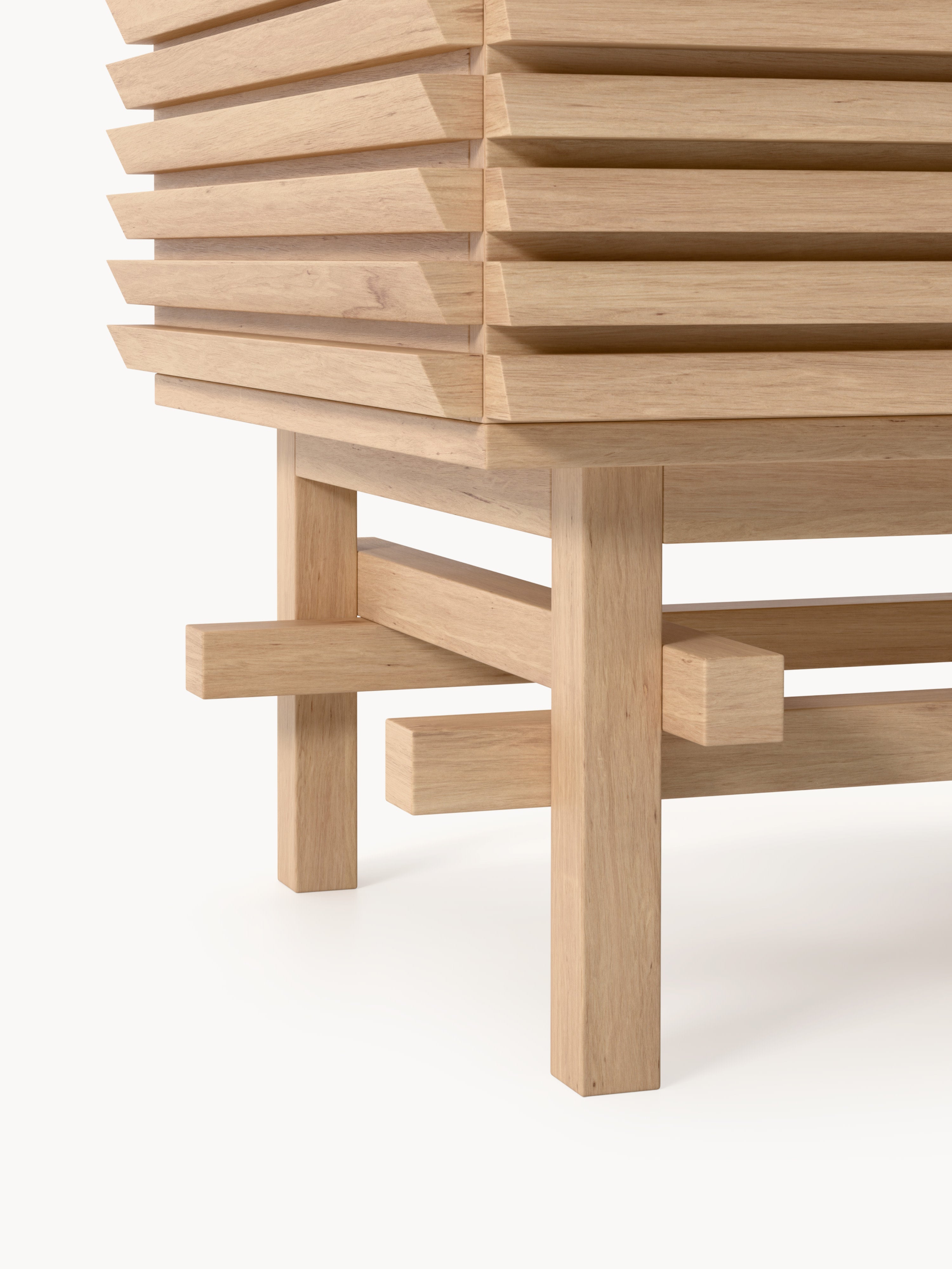 Pierce Small Oak Wood Lowboard