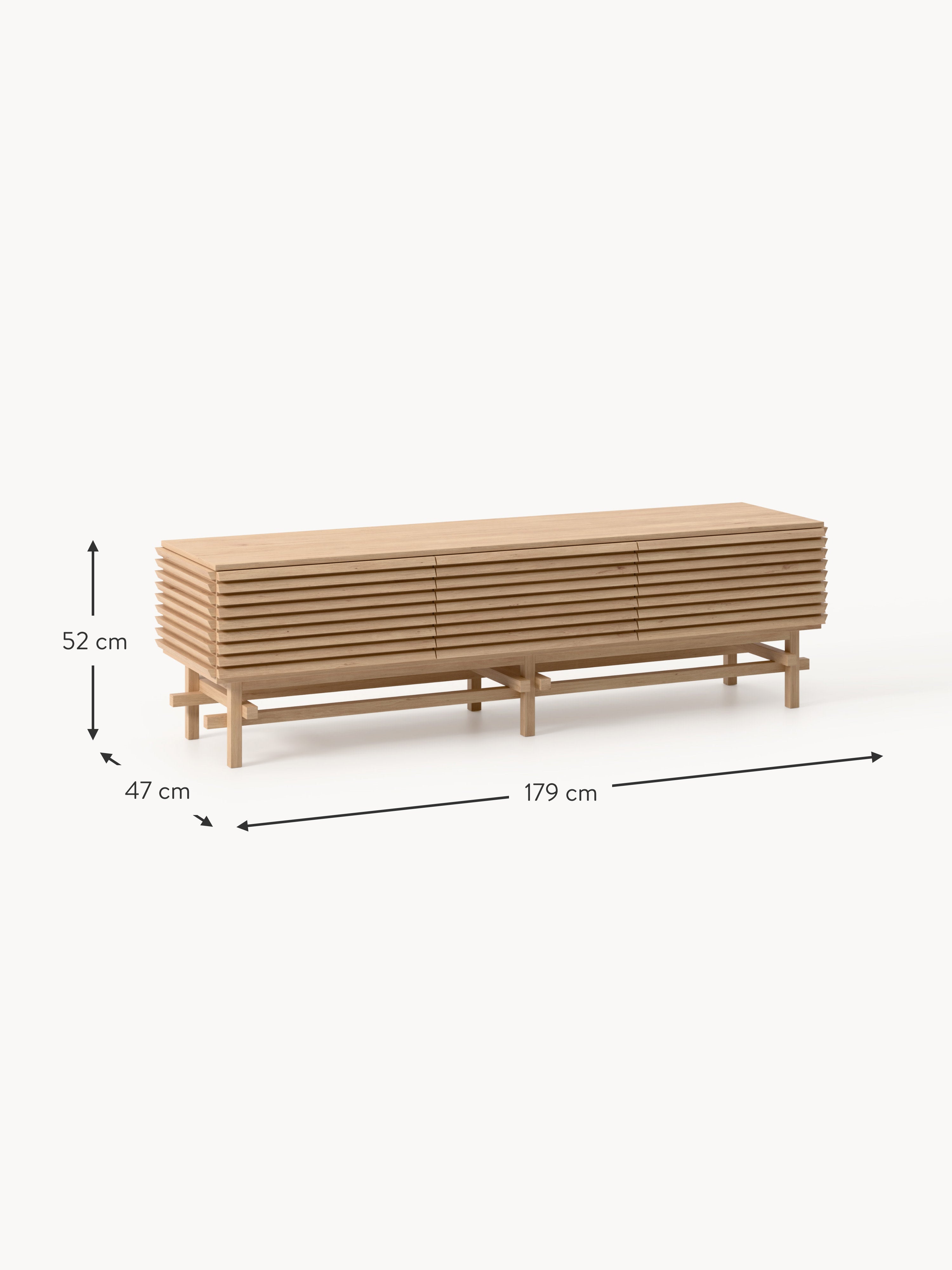 Pierce Small Oak Wood Lowboard
