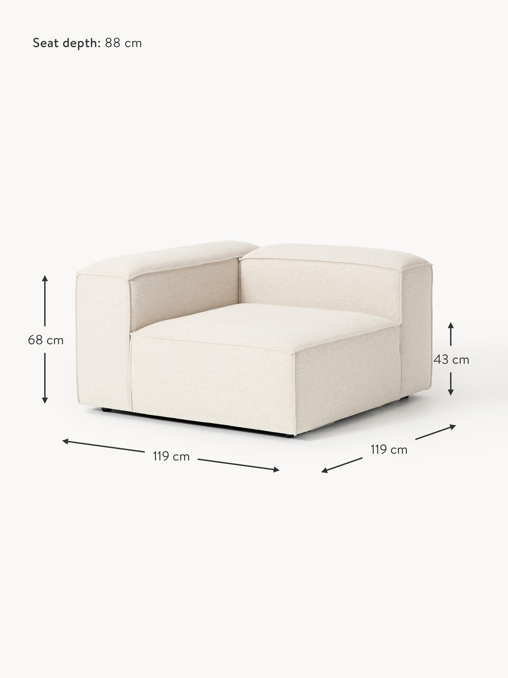 Lennon Linen Blend Corner Module