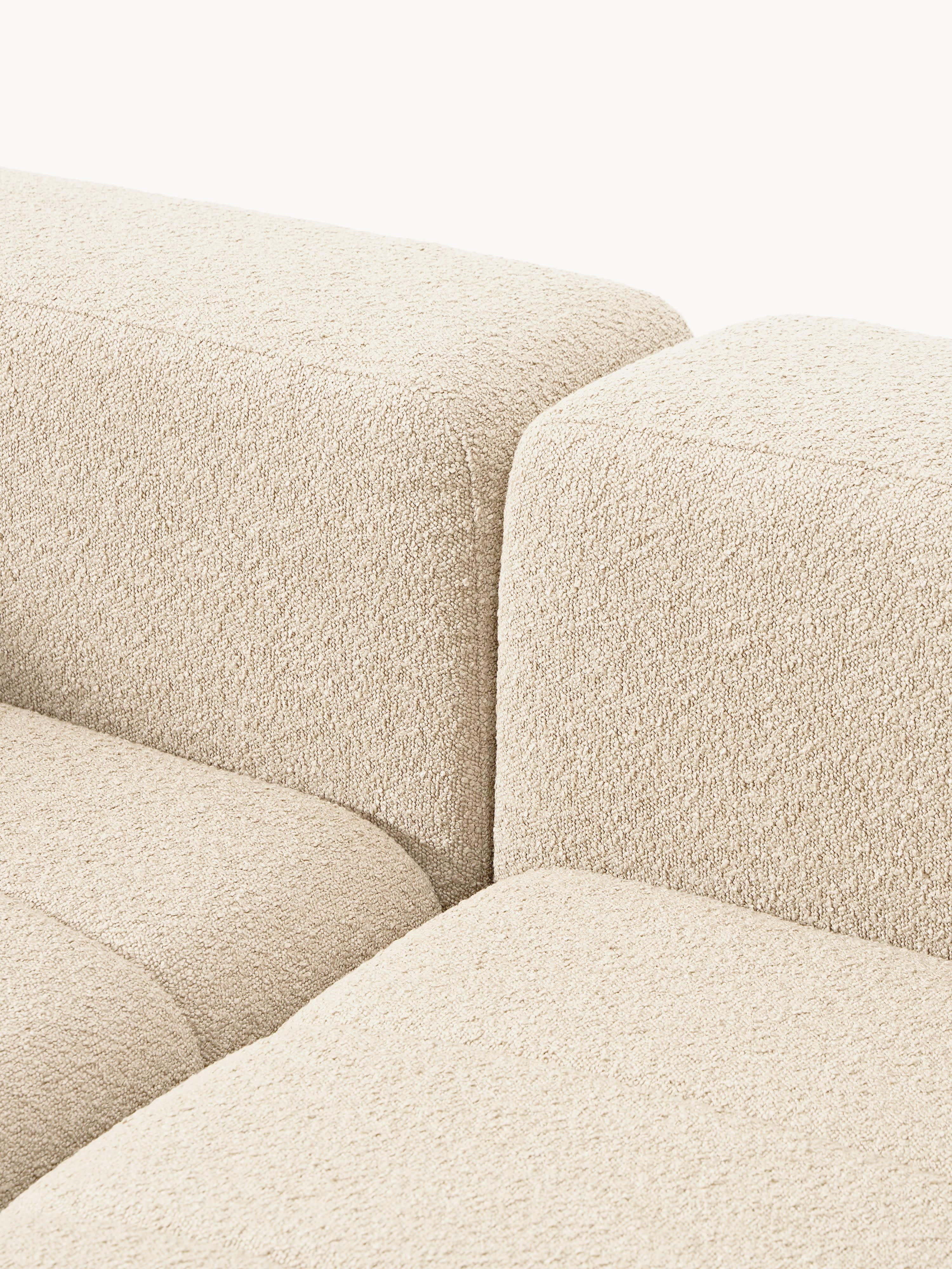 Lena Bouclé Modular Sofa (2-seater) with Ottoman (left/right)
