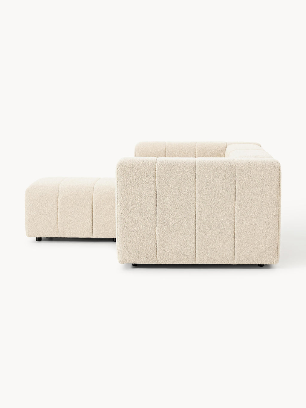 Lena Bouclé Modular Sofa (2-seater) with Ottoman (left/right)