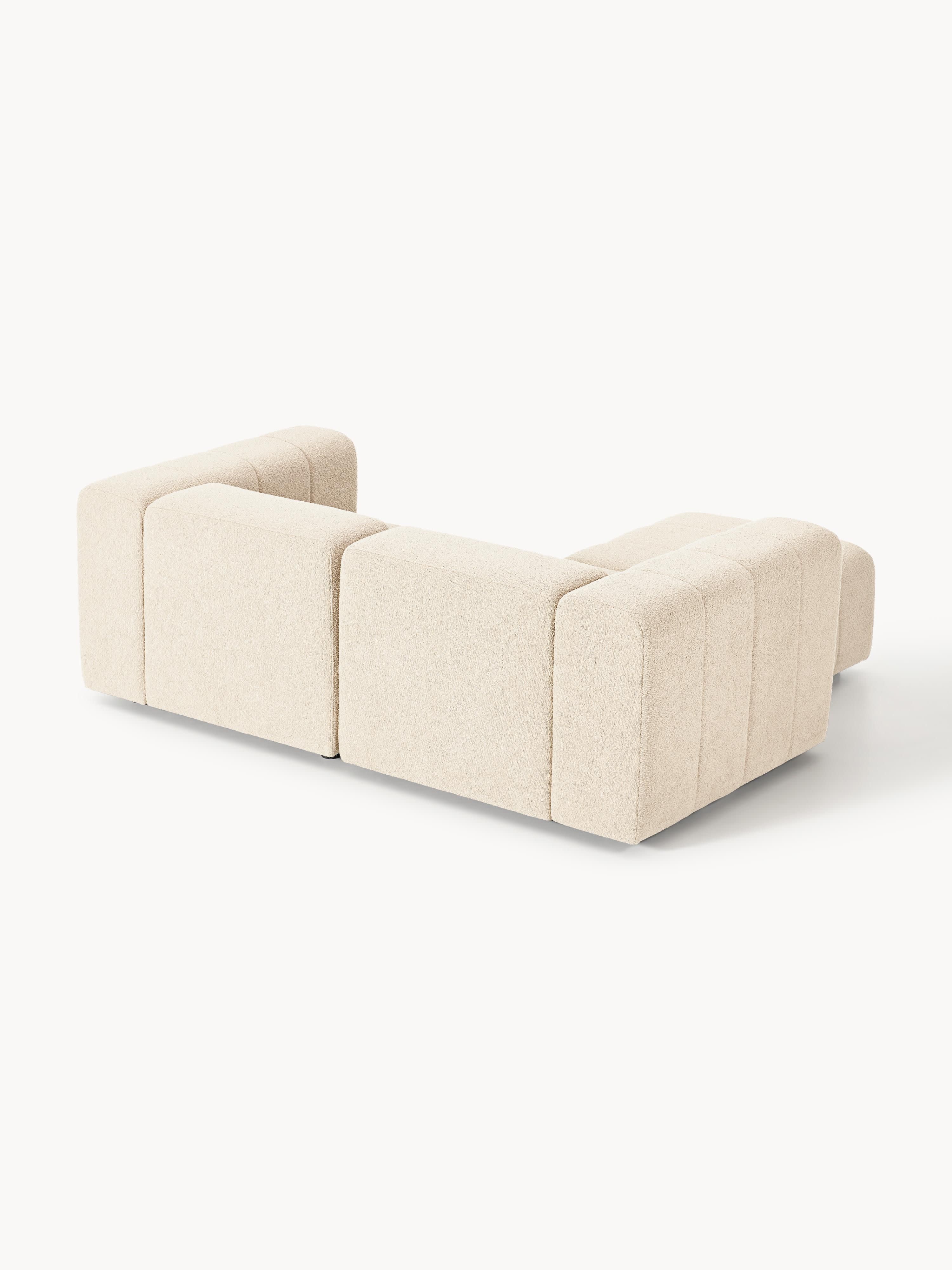 Lena Bouclé Modular Sofa (2-seater) with Ottoman (left/right)