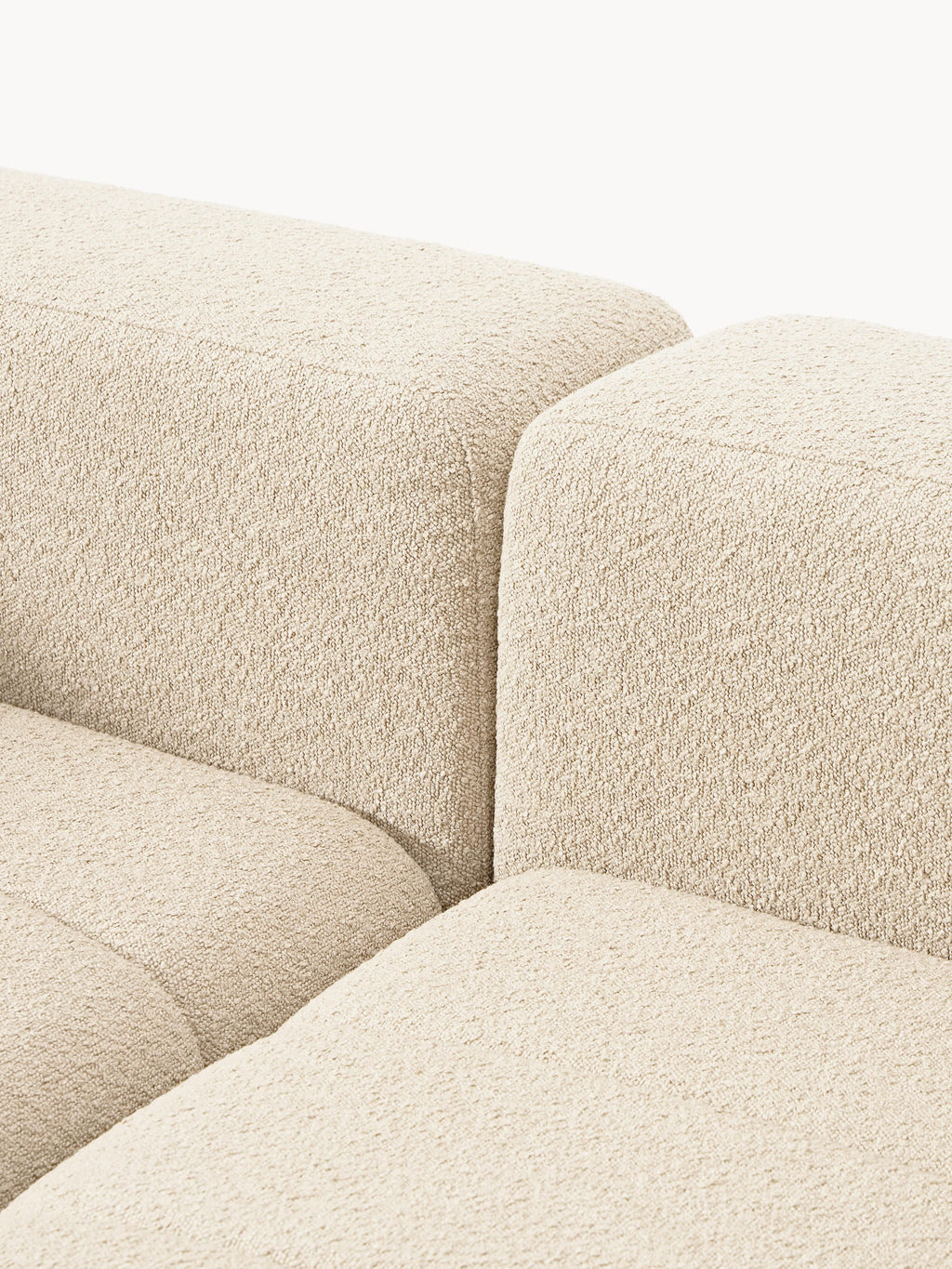 Lena Bouclé Modular Sofa (2-seater) with Ottoman (left/right)
