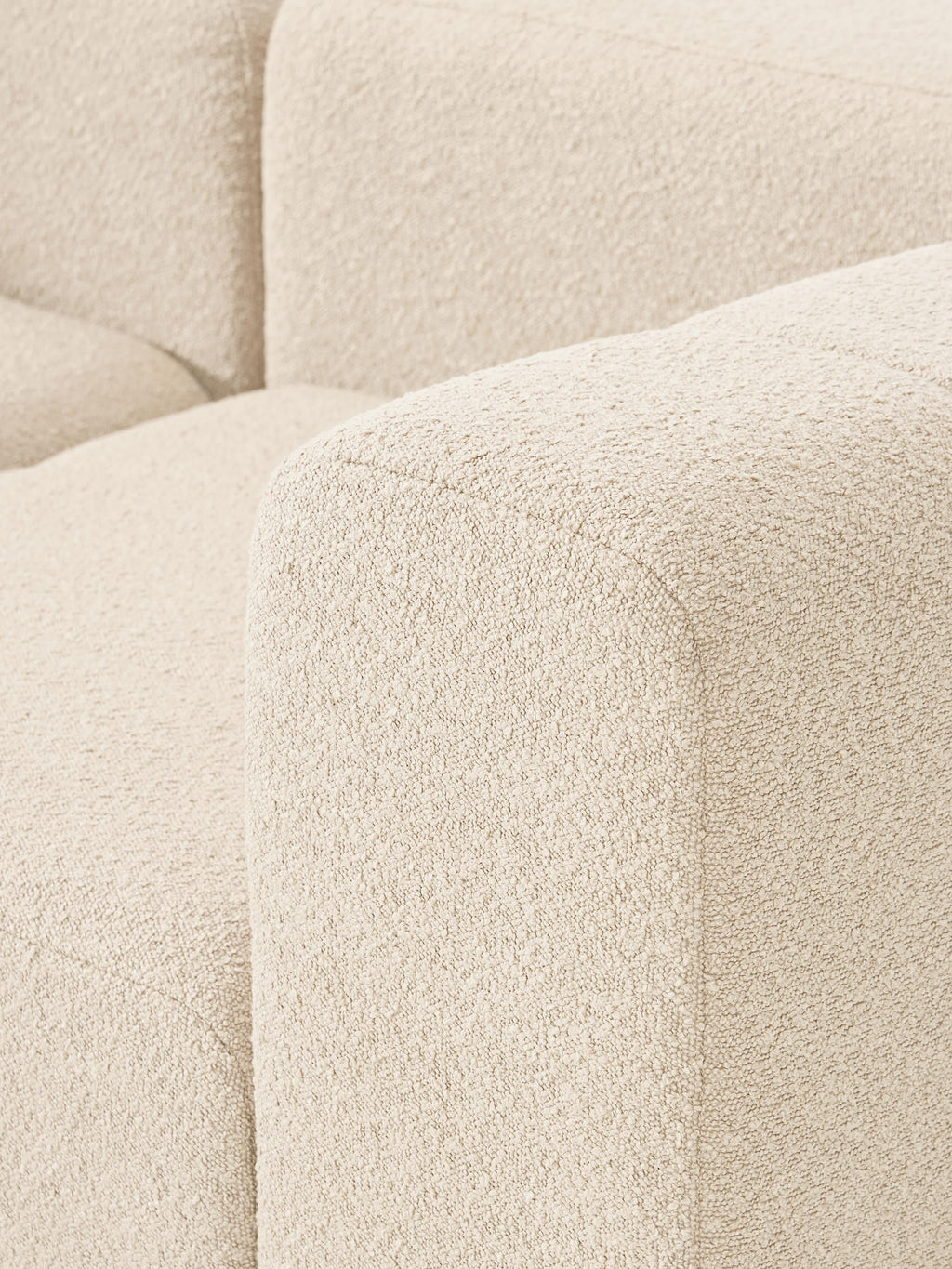Lena Bouclé Modular Sofa (2-seater) with Ottoman (left/right)