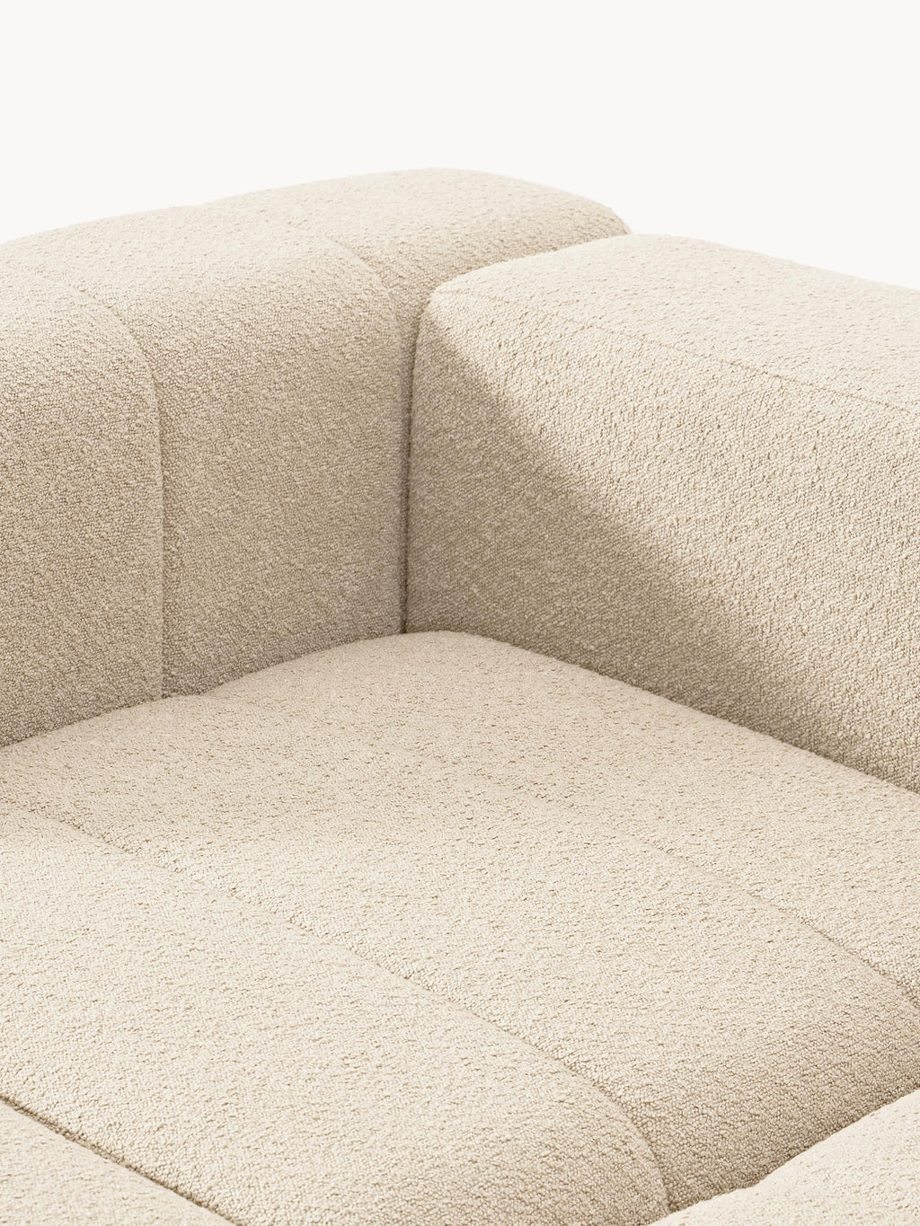 Lena Bouclé Modular Sofa (2-seater) with Ottoman (left/right)