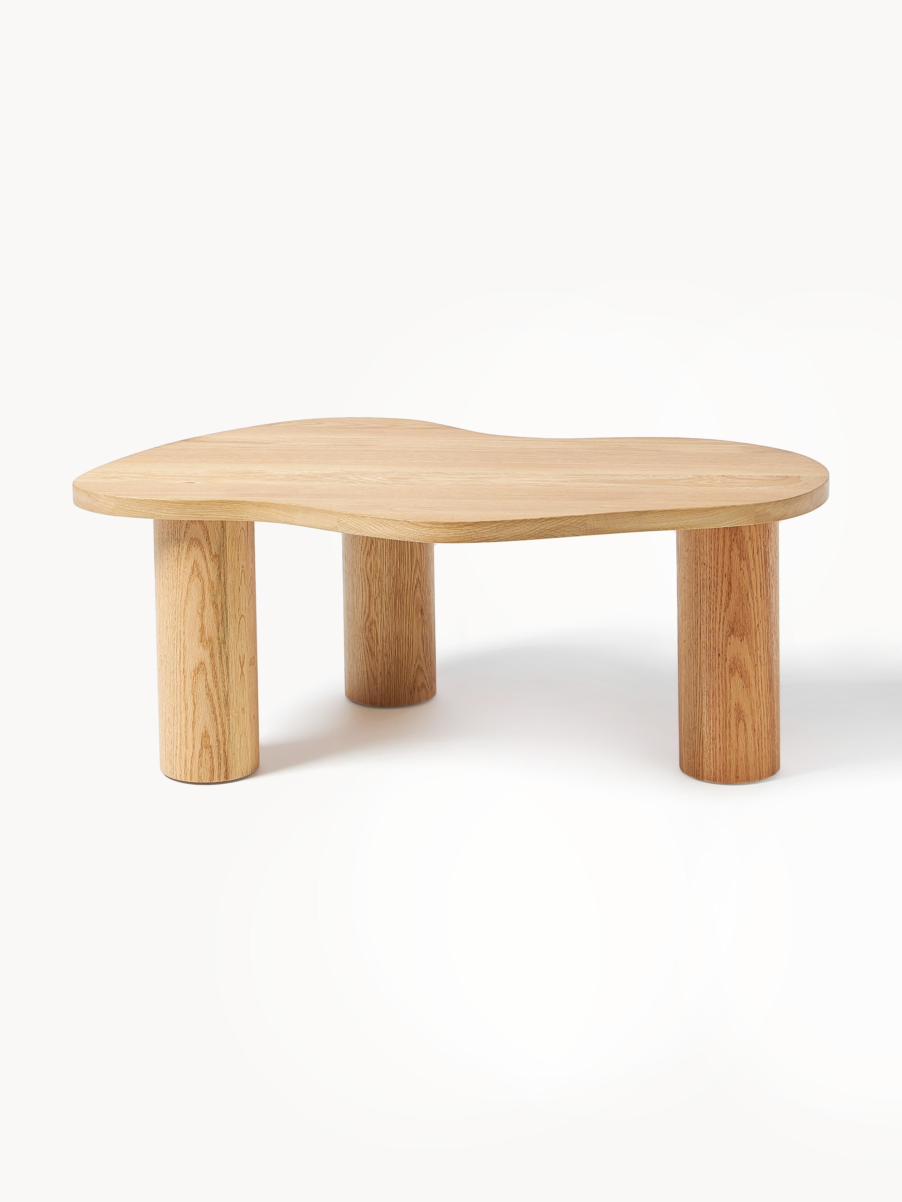Didi Oak Wood Coffee Table in Organic Shape