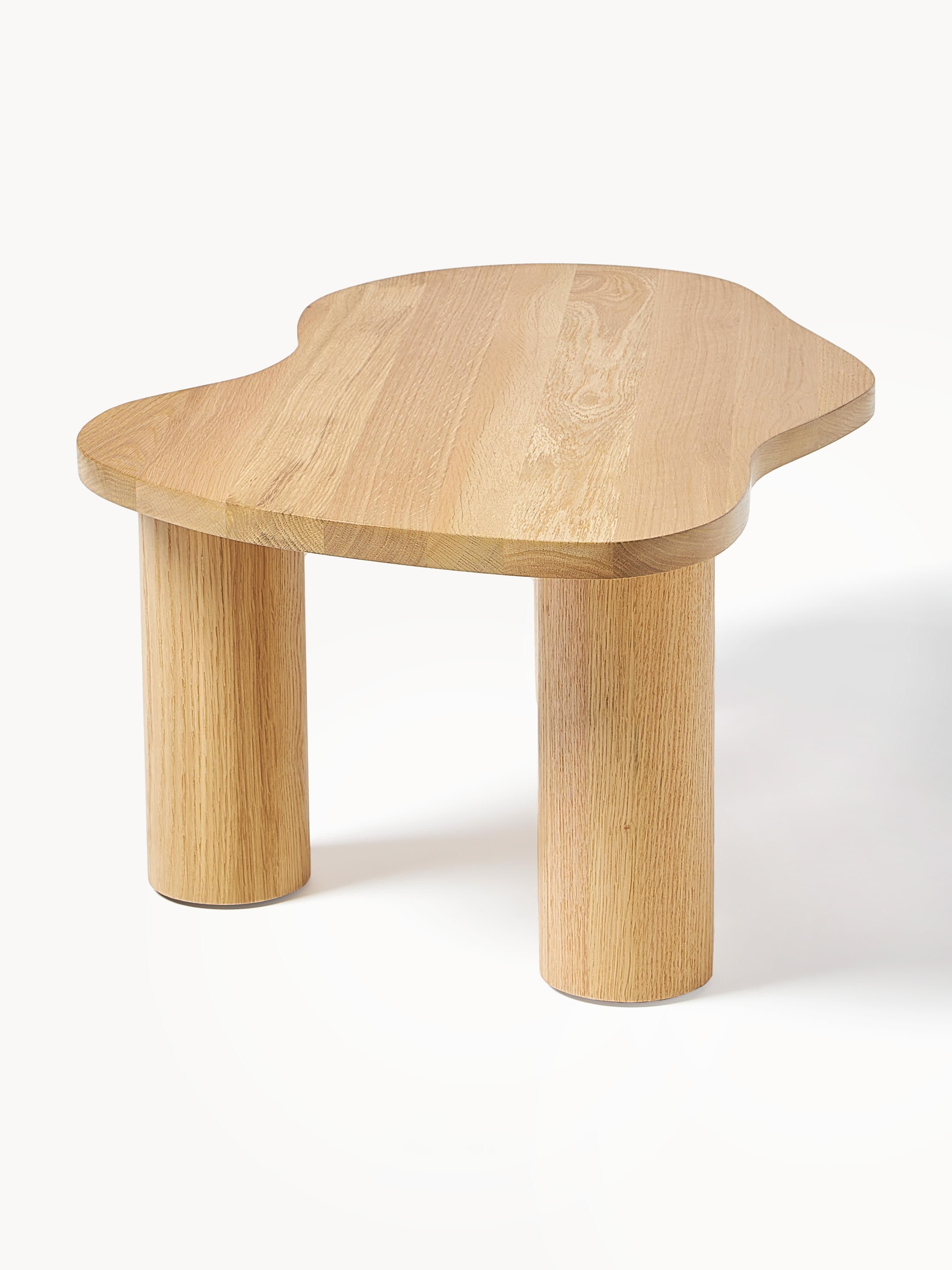 Didi Oak Wood Coffee Table in Organic Shape