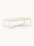 Gallery image 1 - Oval Coffee Table Antigua with Marble Effect Glass Top