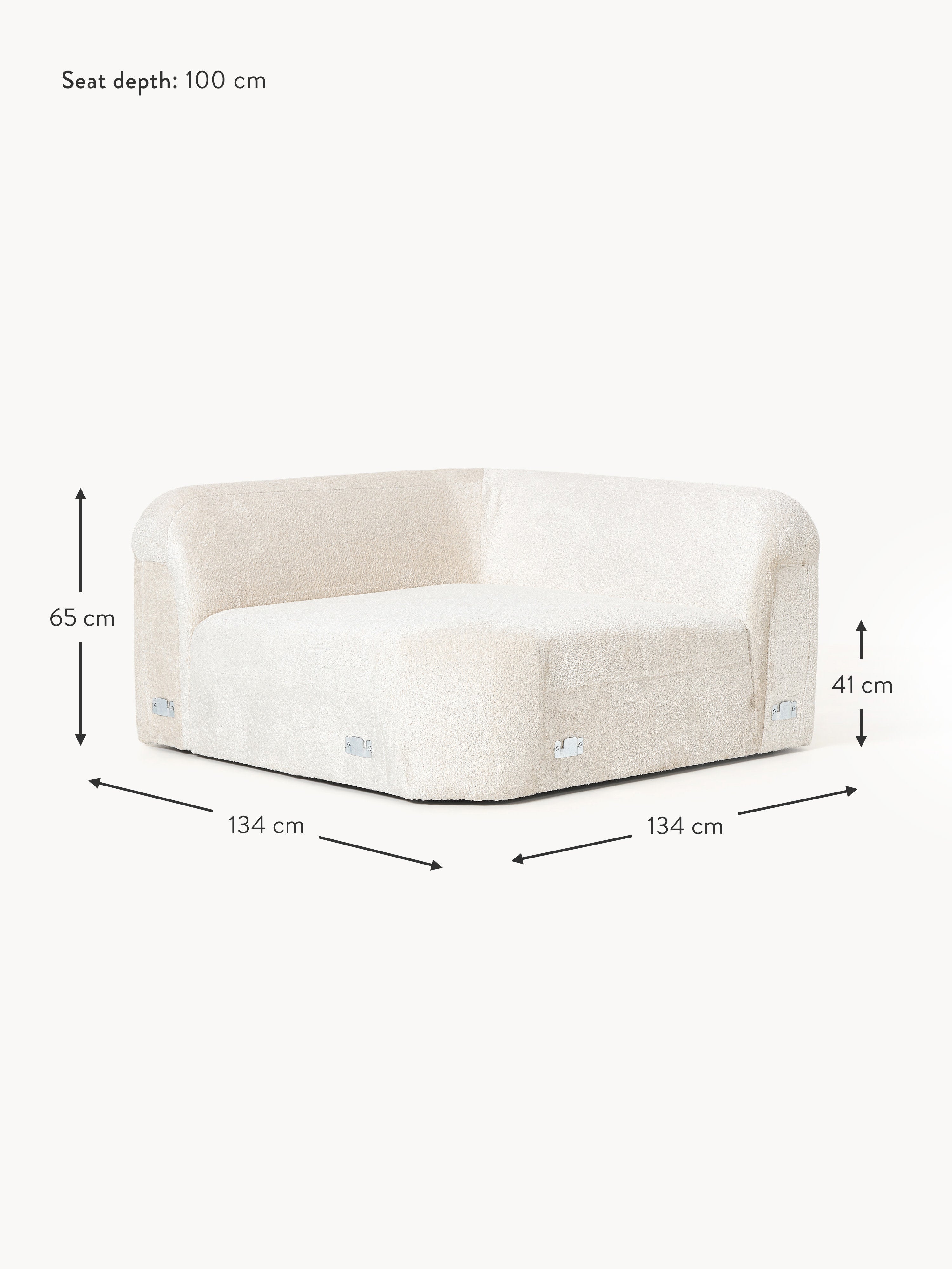 Wolke Round Teddy Bouclé Corner Module
