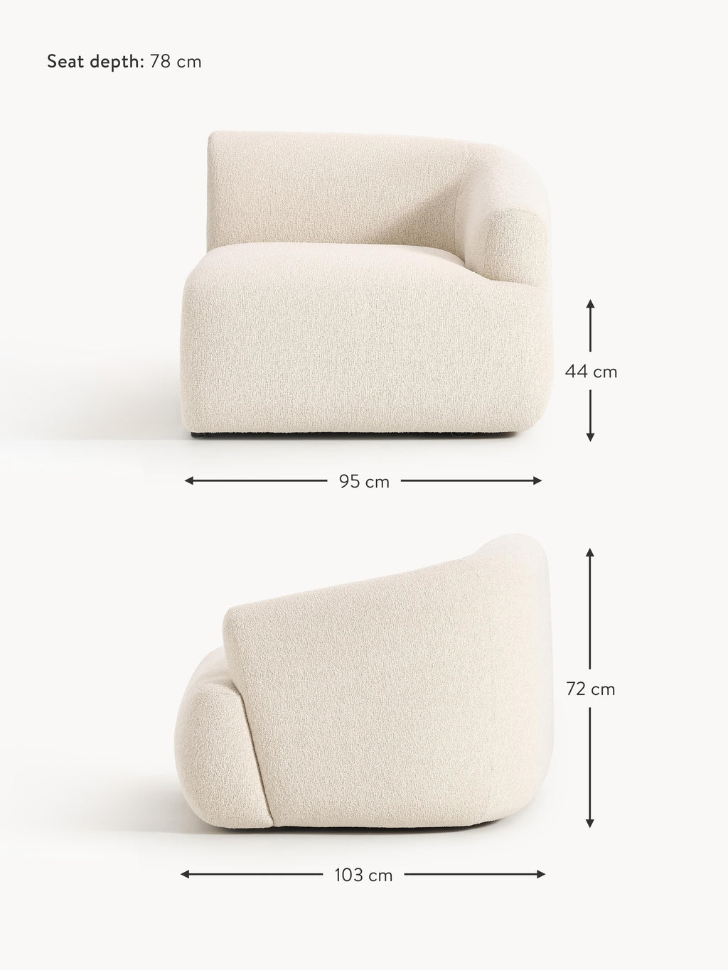 Sofia Bouclé Corner Module