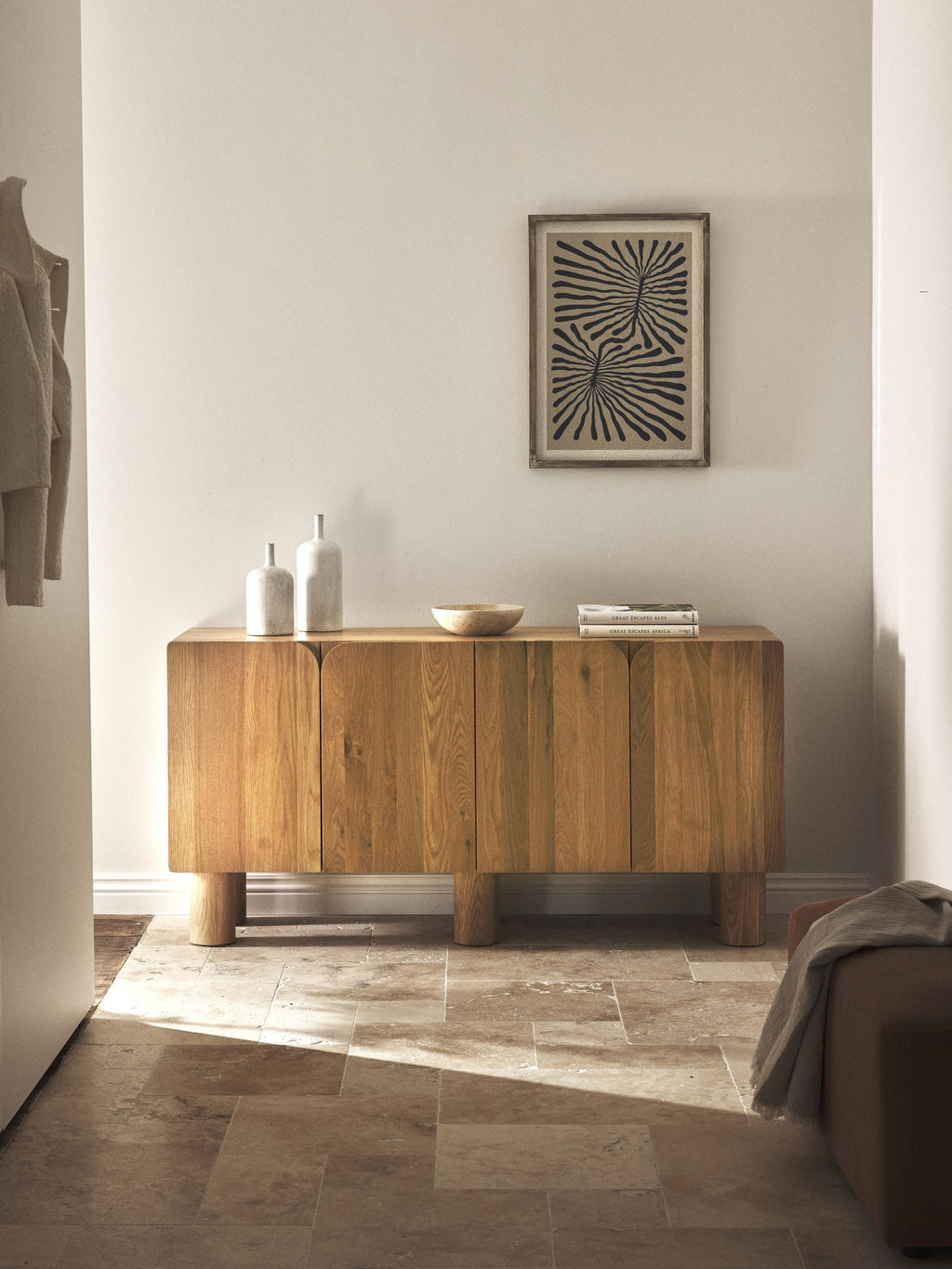 Cadi Oak Wood Sideboard