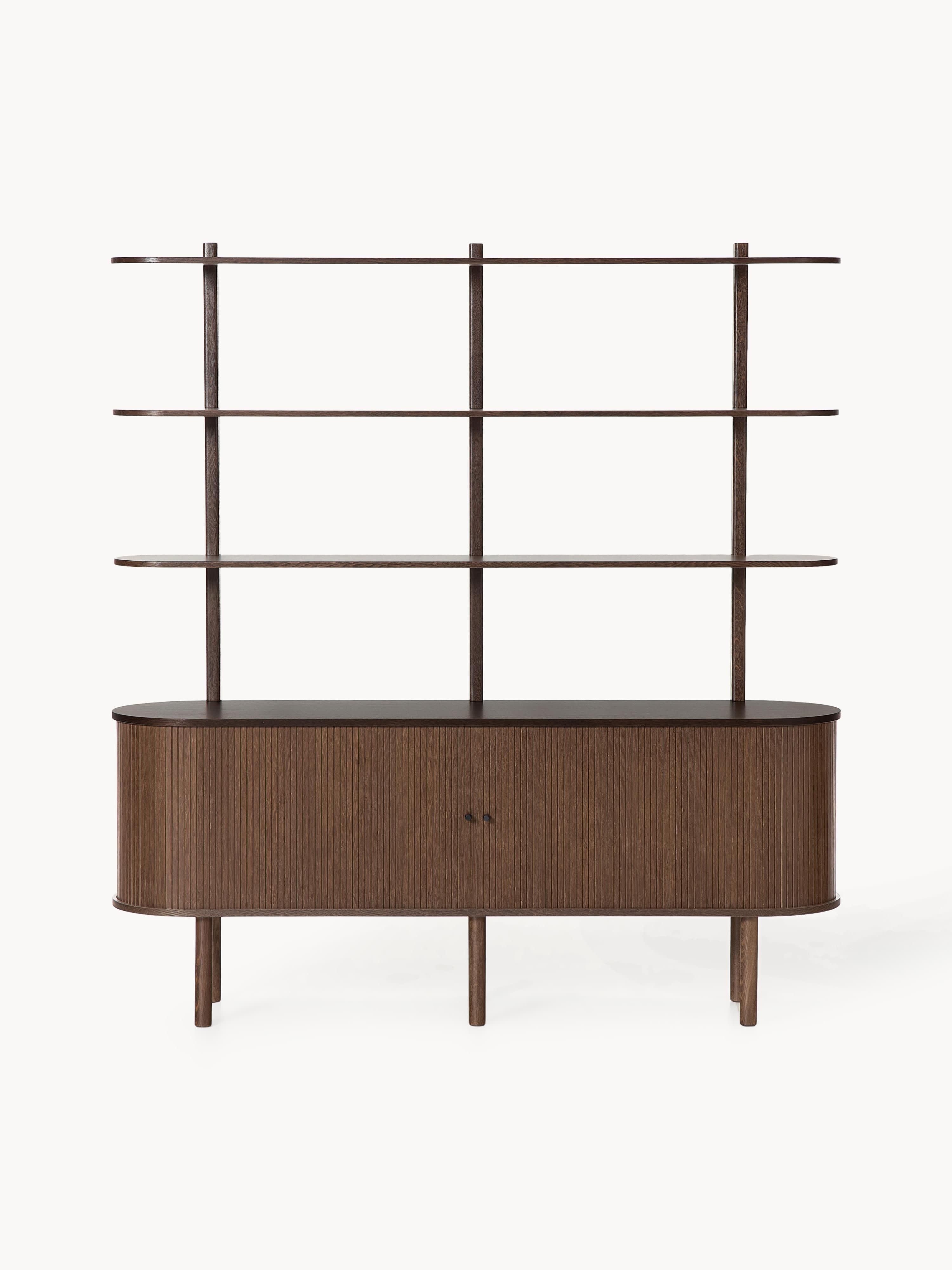 Calary Large Shelving Unit with Fluted Front