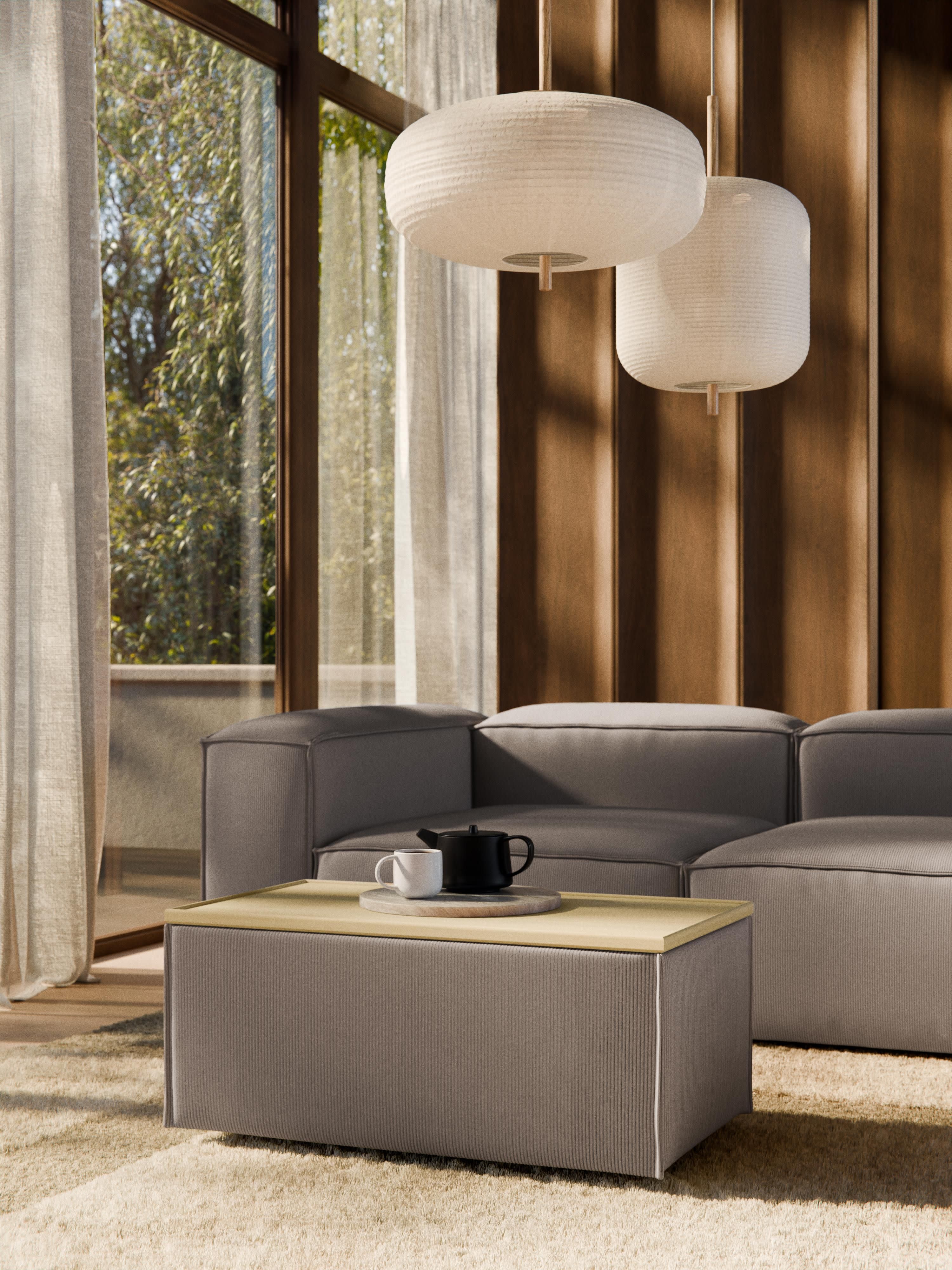 Lennon Corduroy Ottoman with Storage