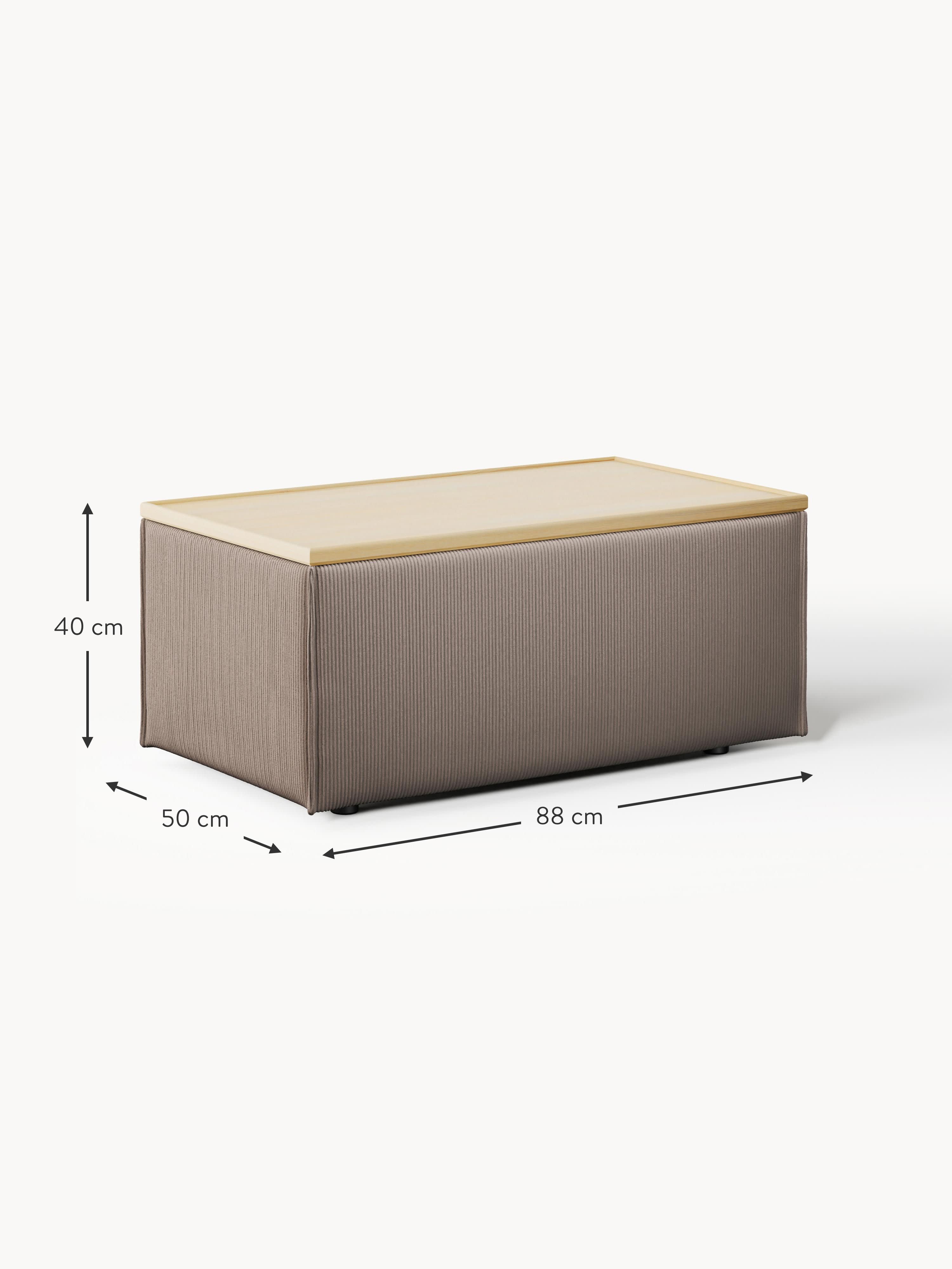 Lennon Corduroy Ottoman with Storage