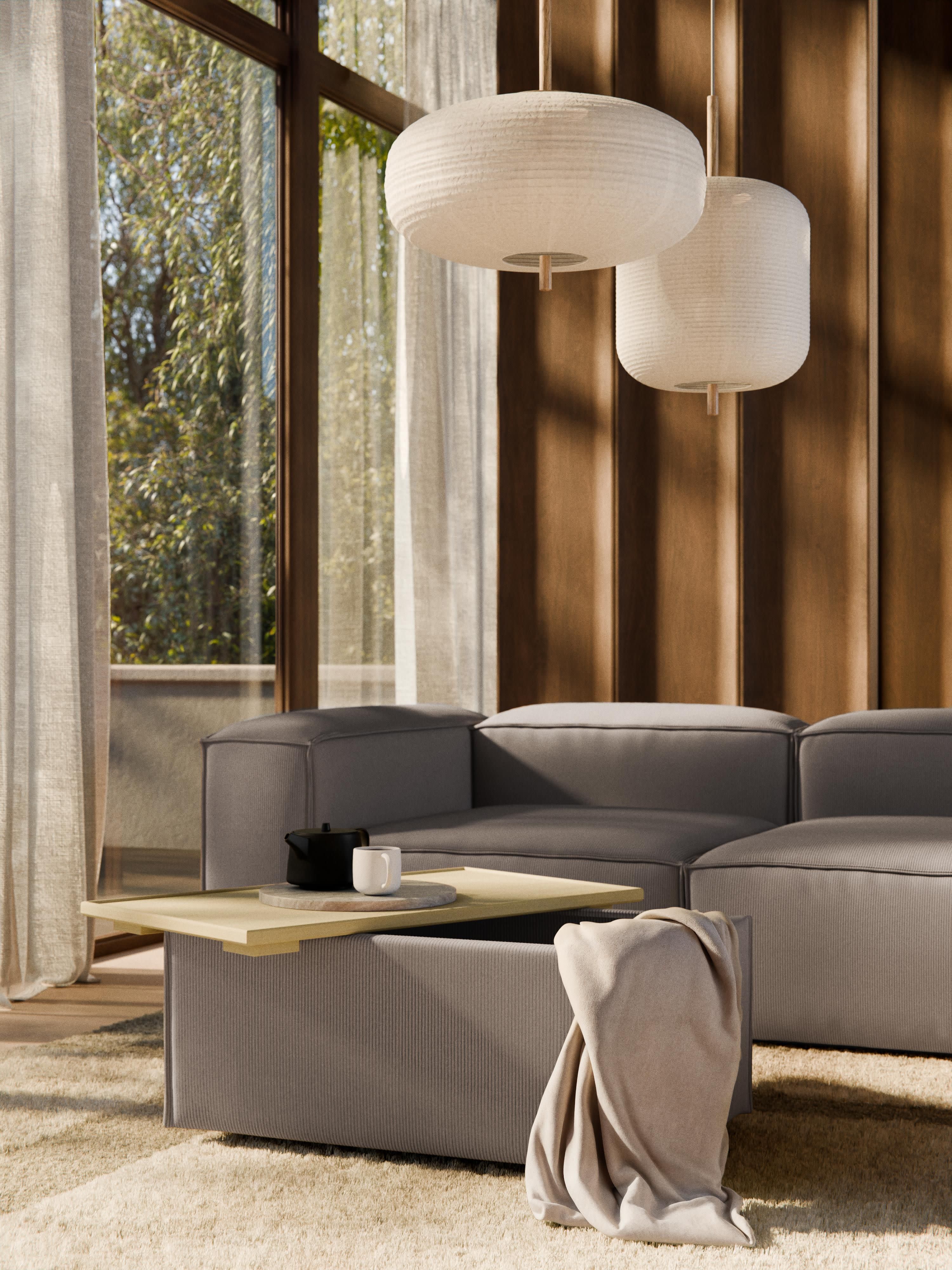 Lennon Corduroy Ottoman with Storage