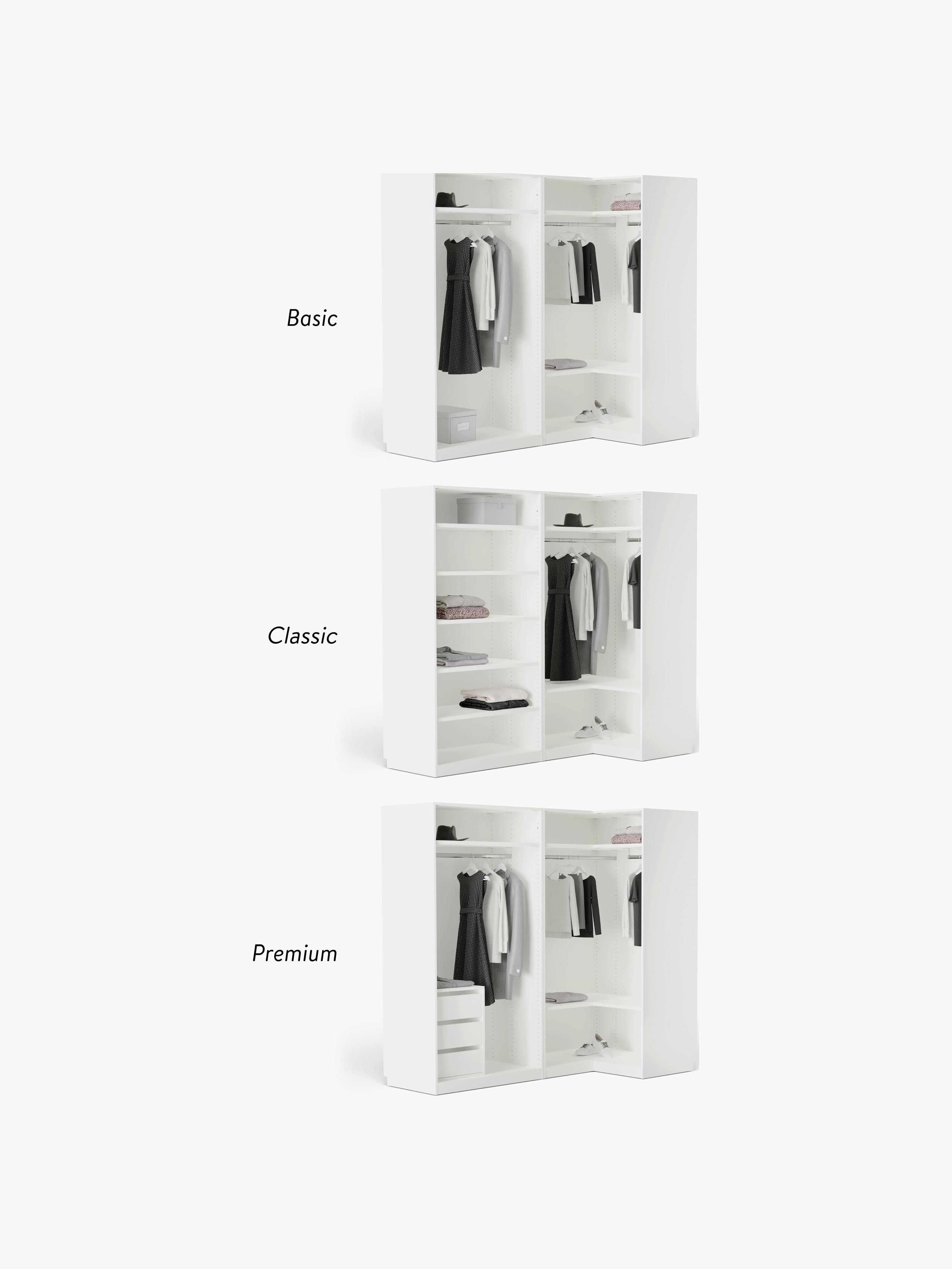 Charlotte Modular Corner Wardrobe, 215 cm Wide, in various sizes
