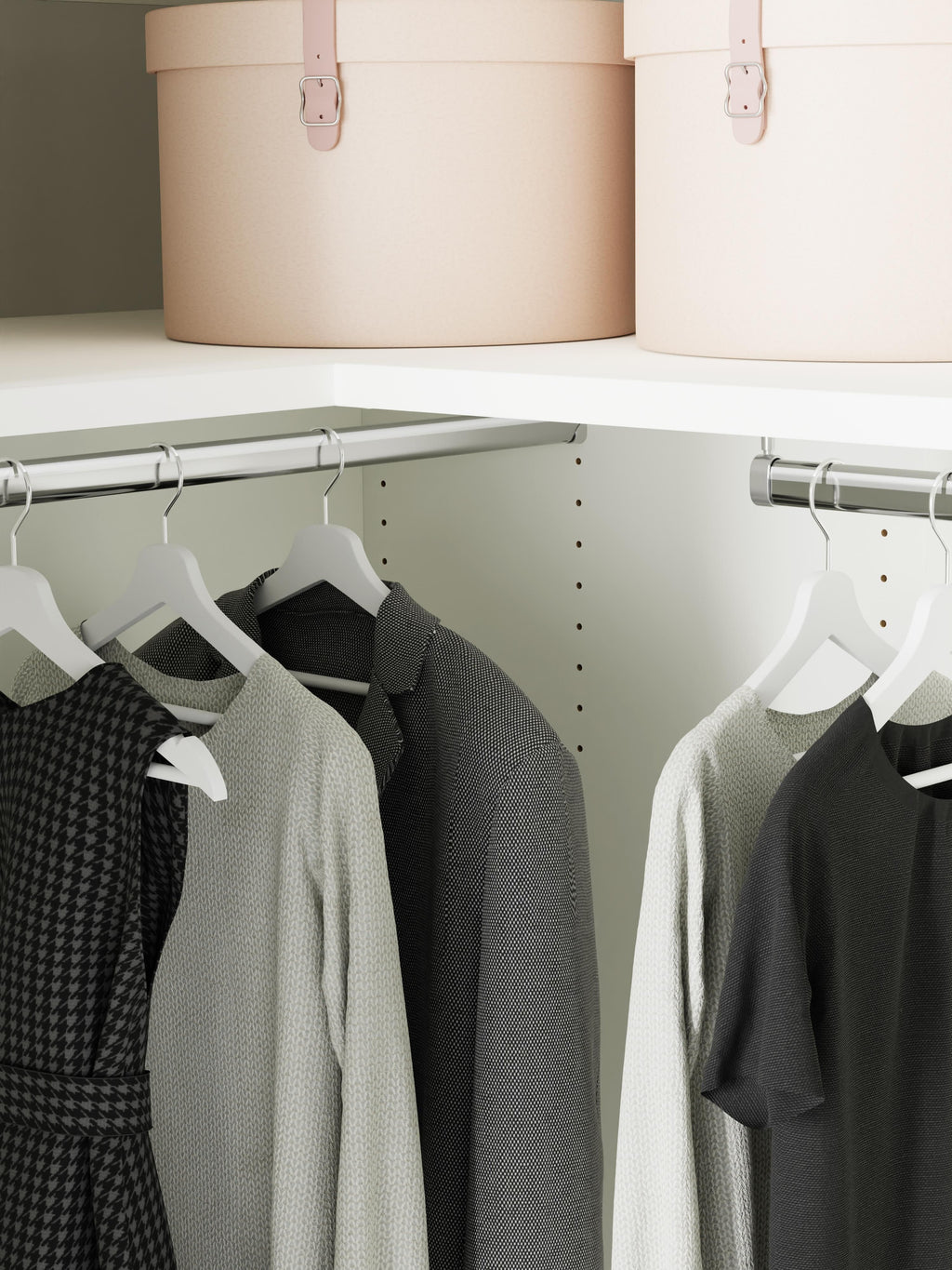 Charlotte Modular Corner Wardrobe, 215 cm Wide, in various sizes