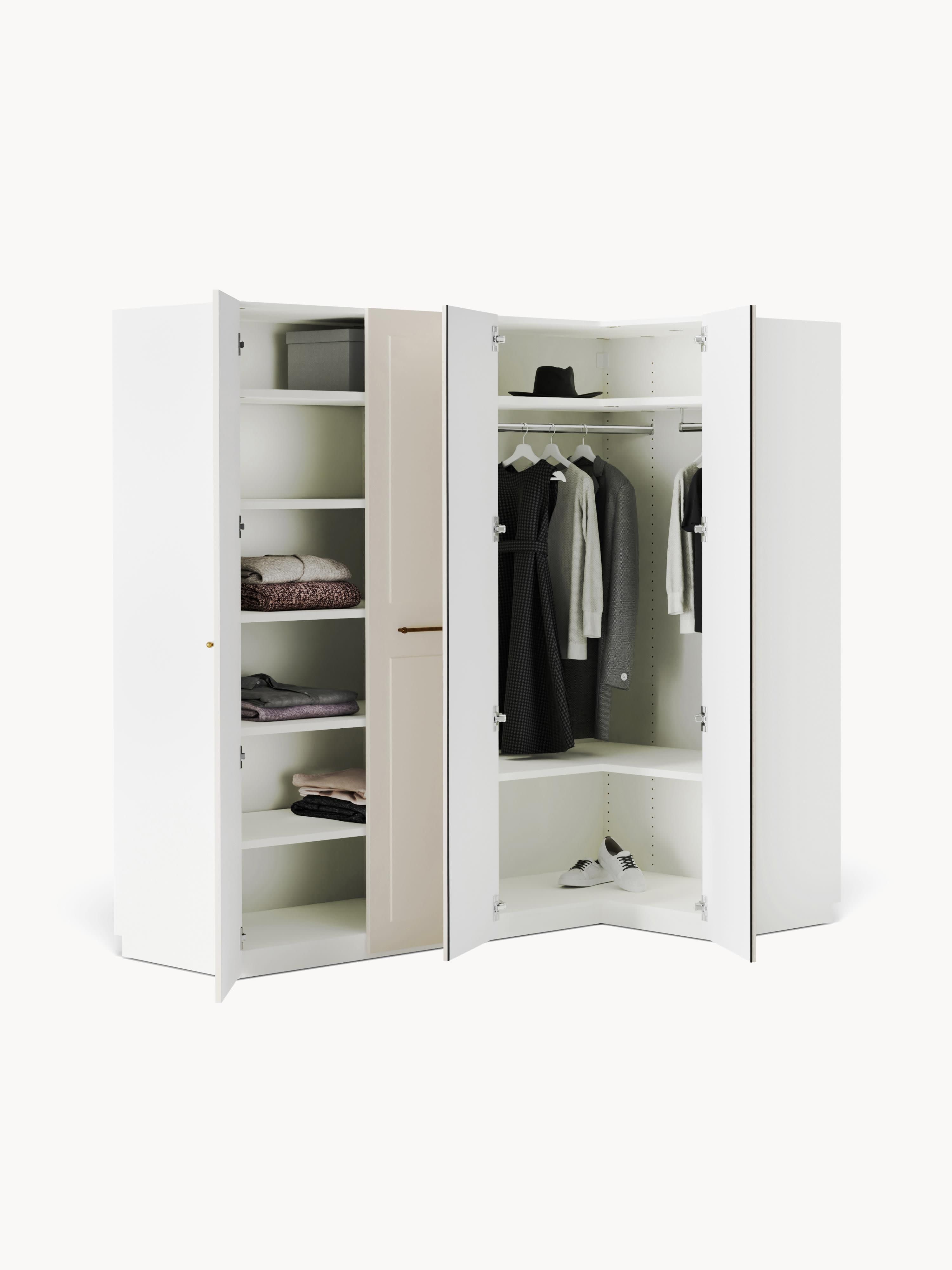 Charlotte Modular Corner Wardrobe, 215 cm Wide, in various sizes