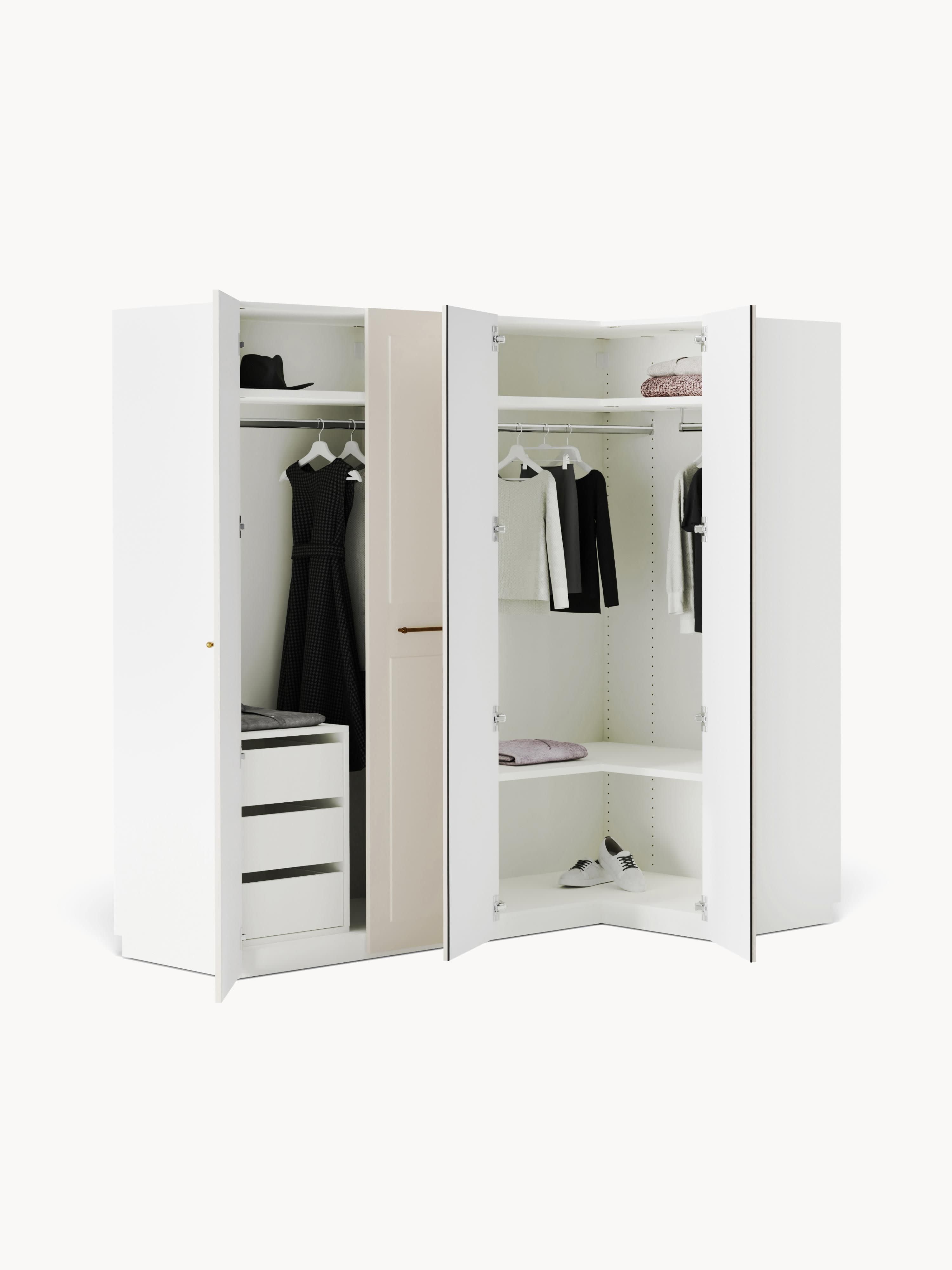 Charlotte Modular Corner Wardrobe, 215 cm Wide, in various sizes