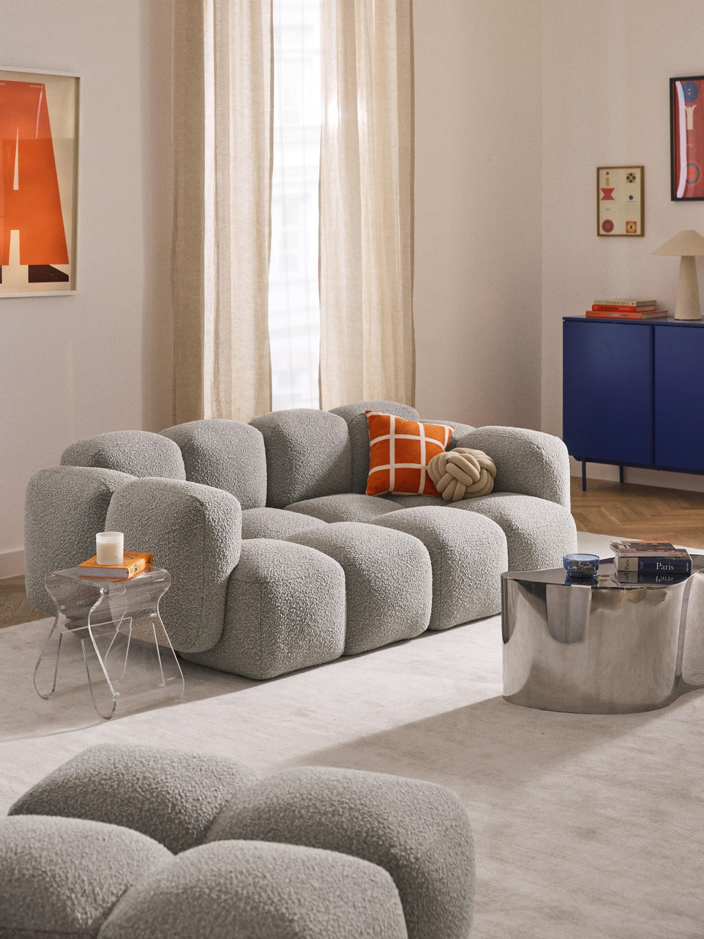 Tayla Bouclé Modular Sofa (2-seater)