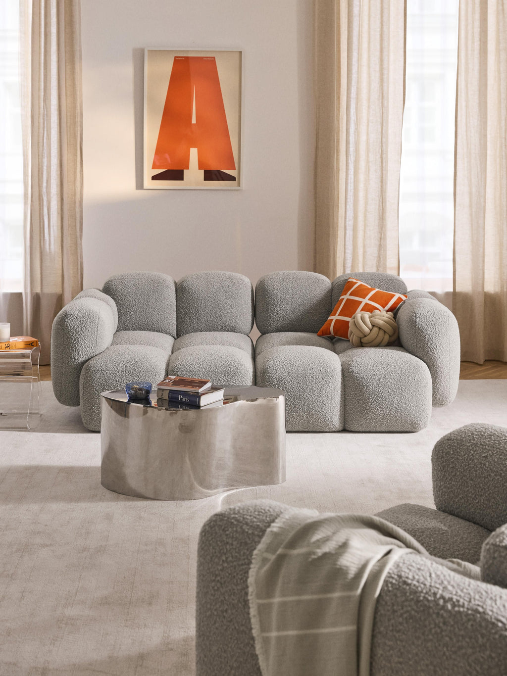 Tayla Bouclé Modular Sofa (2-seater)