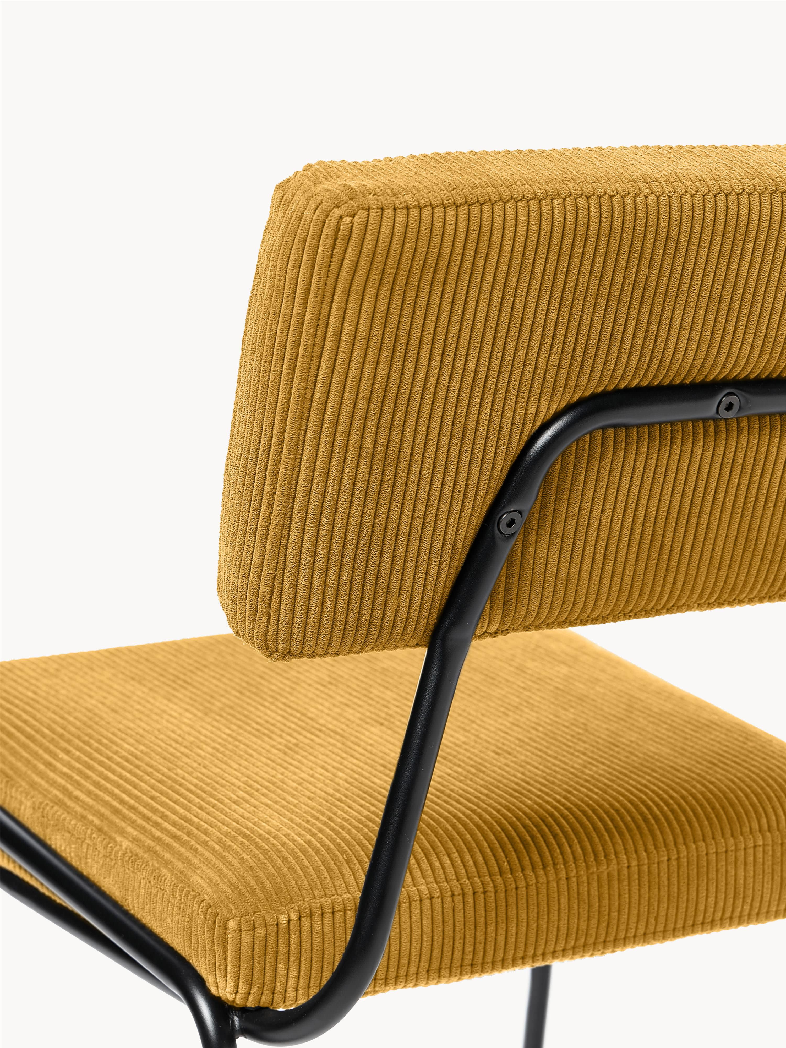 Mats Corduroy Upholstered Chairs, Set of 2