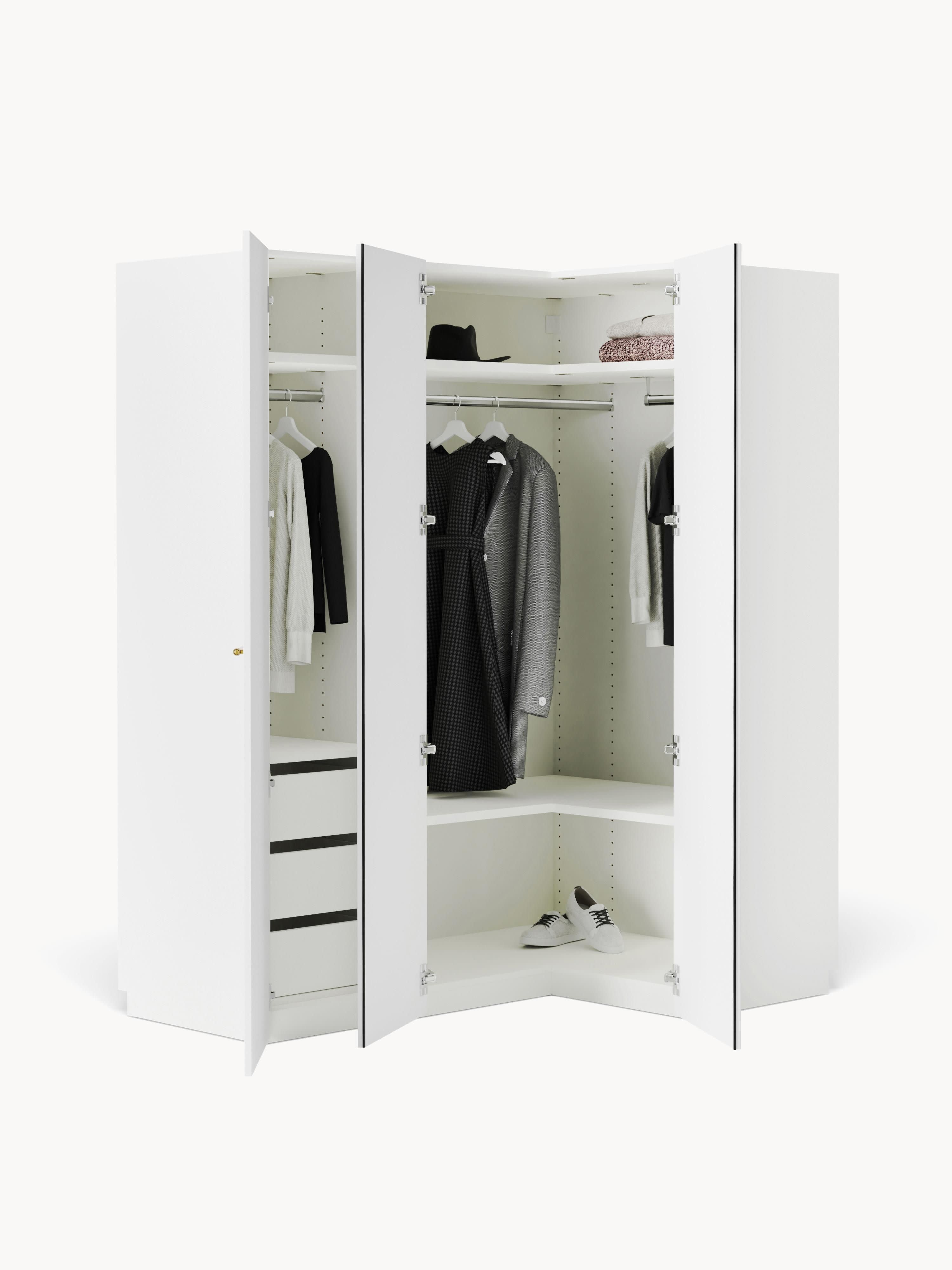 Charlotte Modular Corner Wardrobe, 165 cm Wide, in various sizes