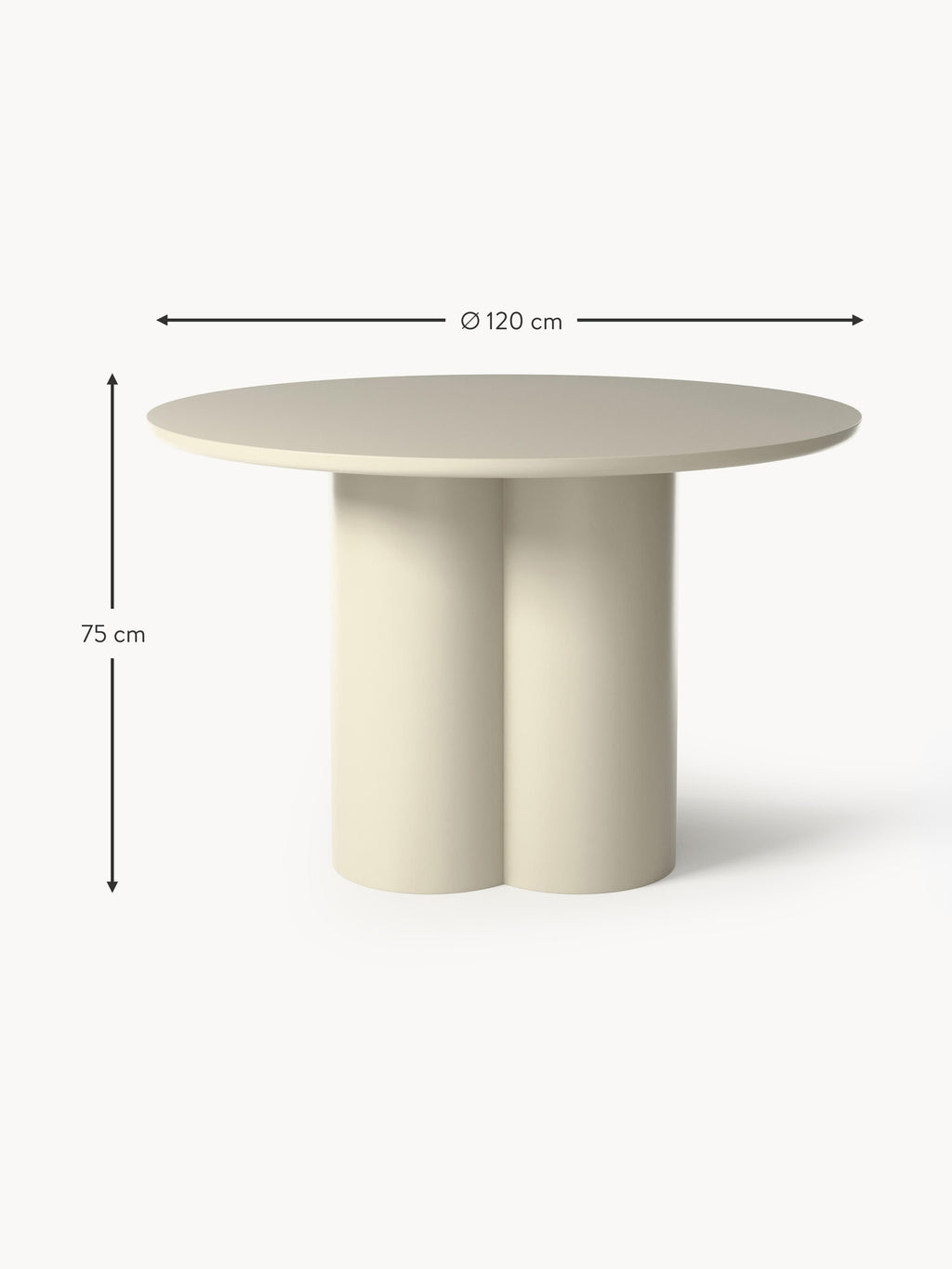 Round Dining Table Keva, Ø 120 cm