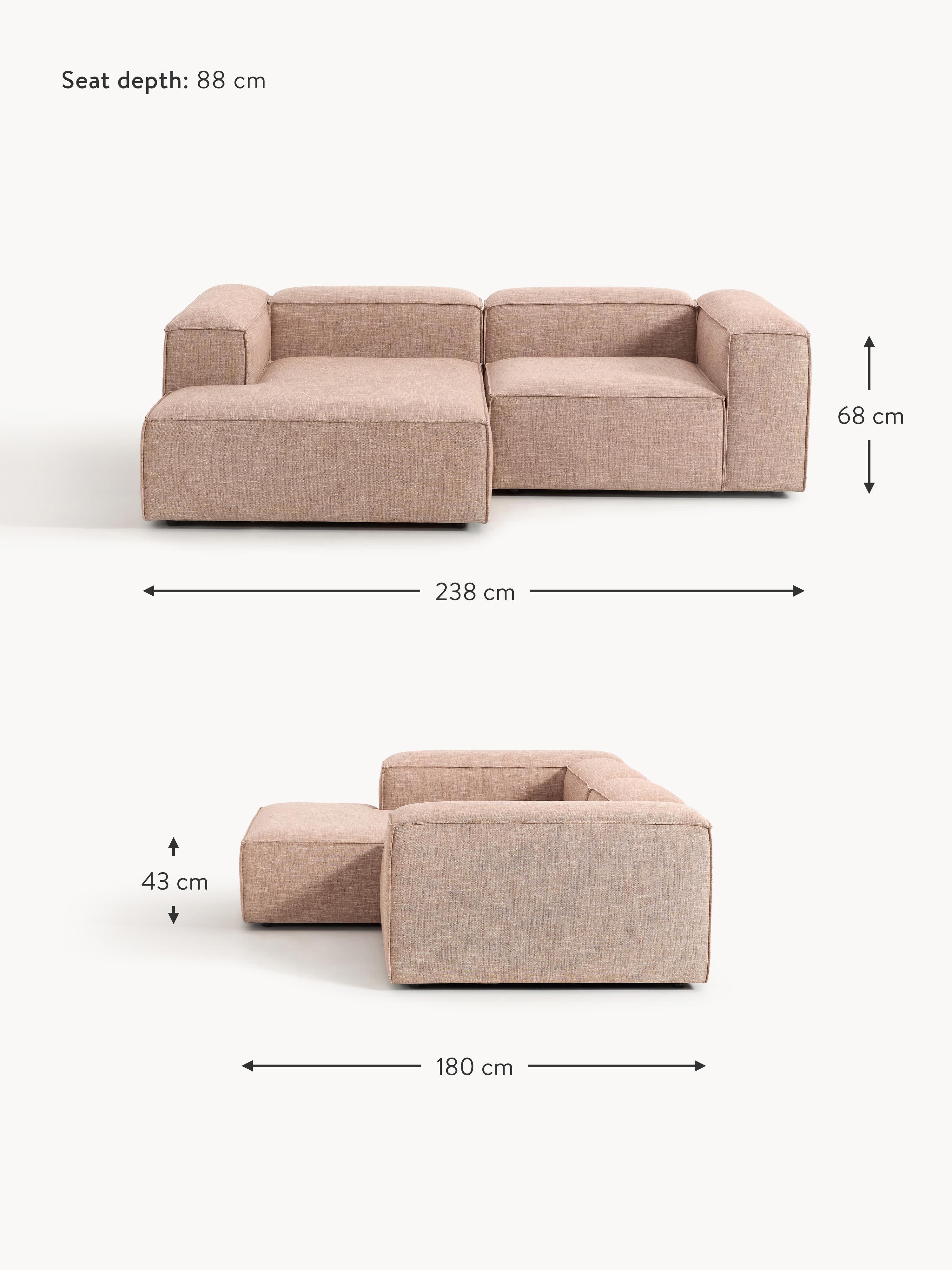 Lennon Linen Blend Modular Corner Sofa (3-seater)