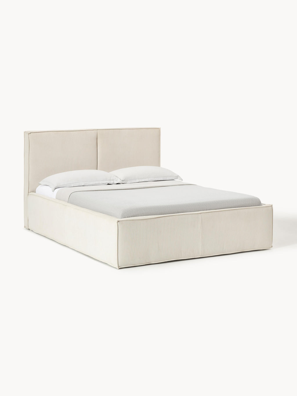 Gallery image 1 - Upholstered Corduroy Bed Dream with Storage Space