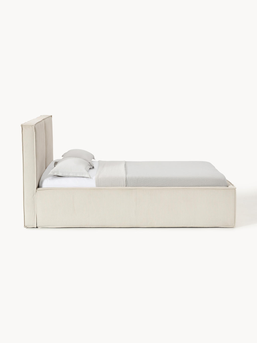 Dream Upholstered Corduroy Bed with Storage Space