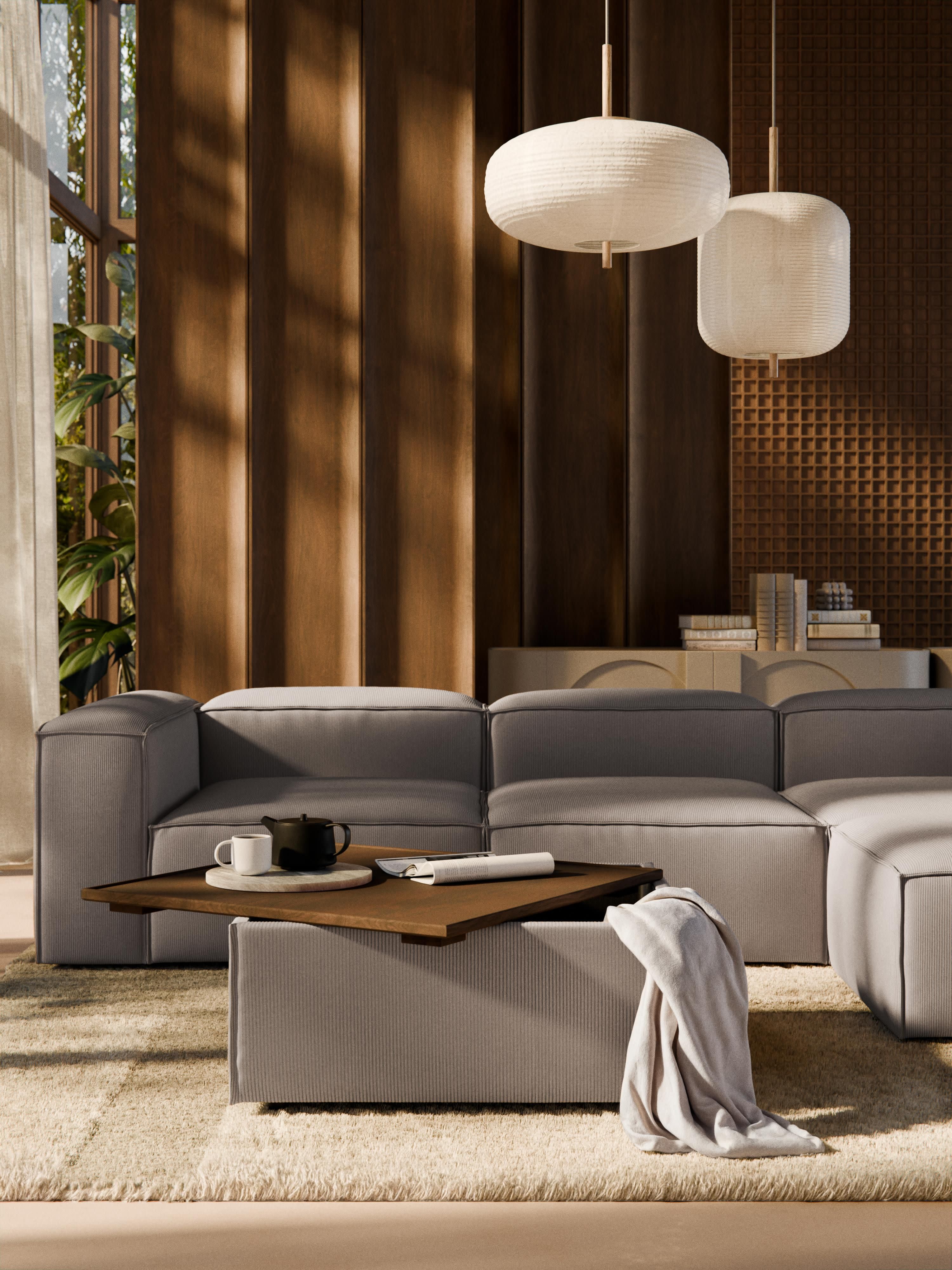 Lennon Corduroy Ottoman with Storage