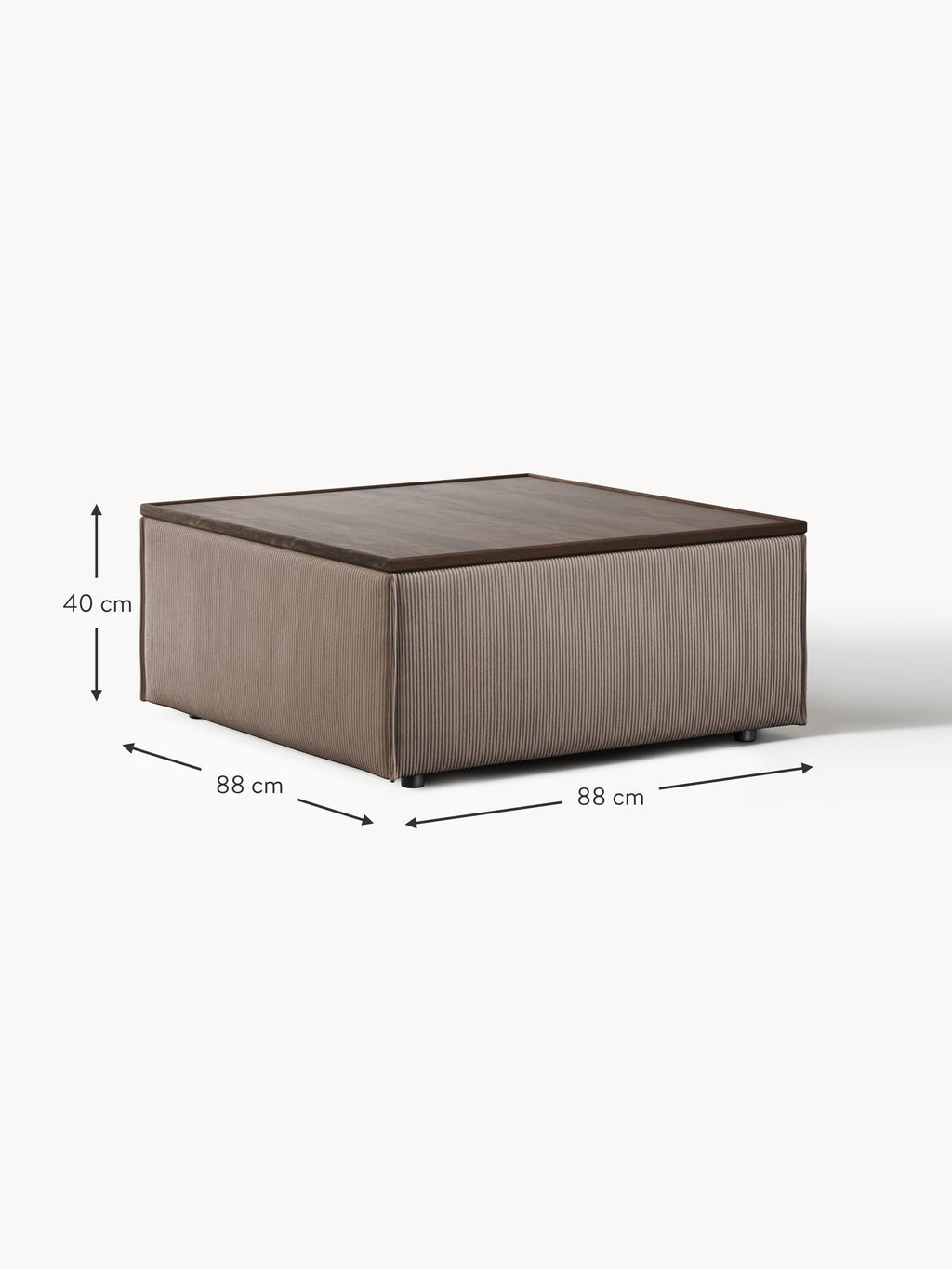 Lennon Corduroy Ottoman with Storage