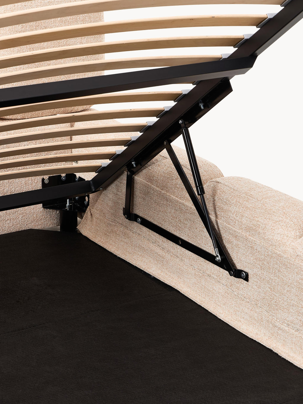 Tayla Upholstered Bouclé Bed with Storage Space
